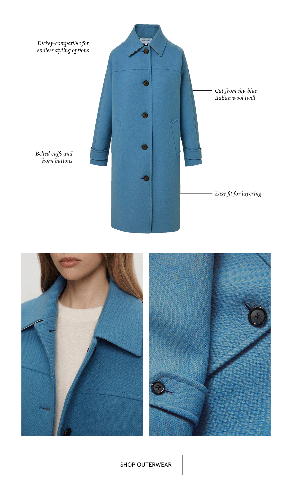 Laurent Cocoon Dickey Coat