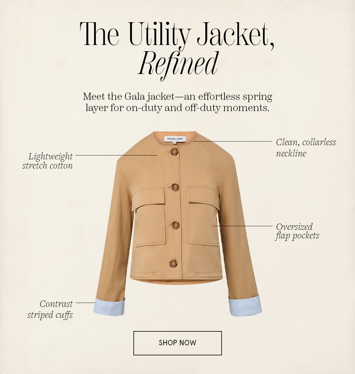 Gala Cropped Utility Jacket