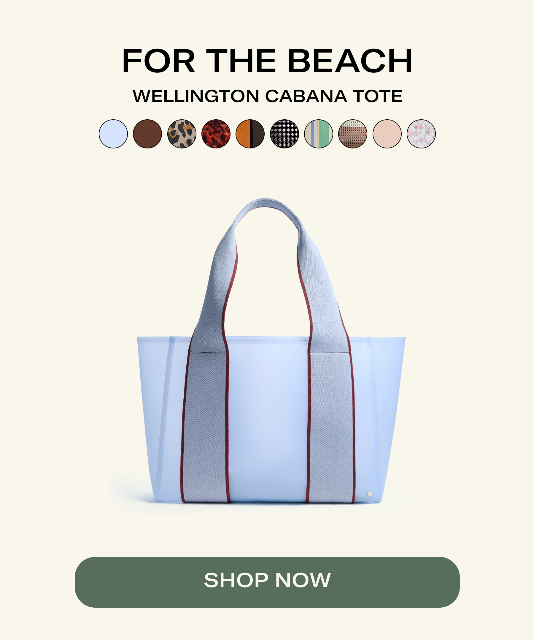 For the beach - wellington cabana tote