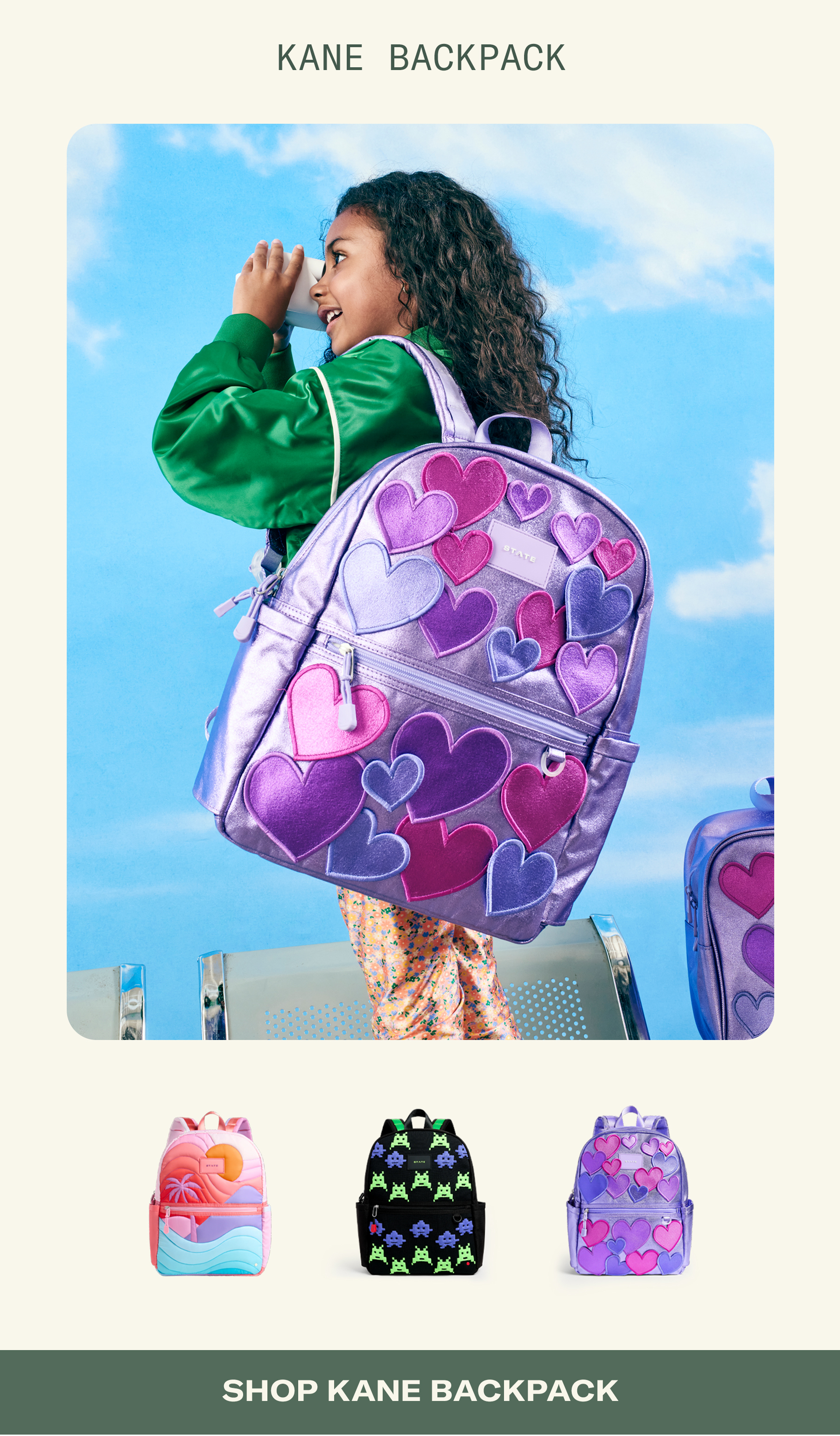 Shop Kane Backpack 3d Hearts