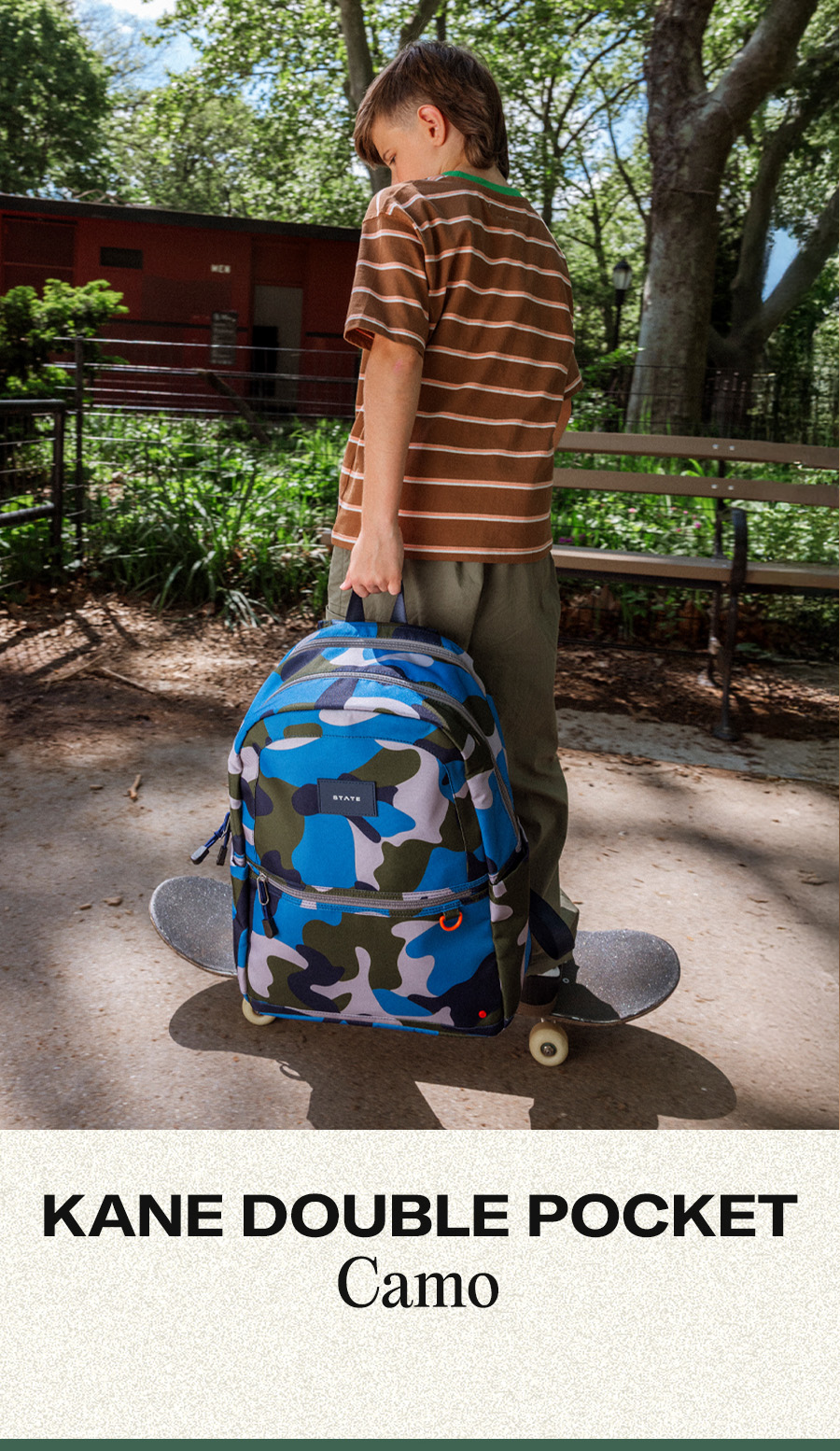 STATE Bags Kane Double Pocket Camo