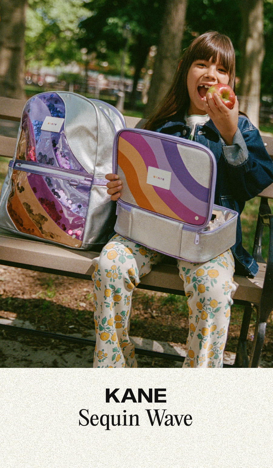 STATE Bags Kane Backpack Sequin wave