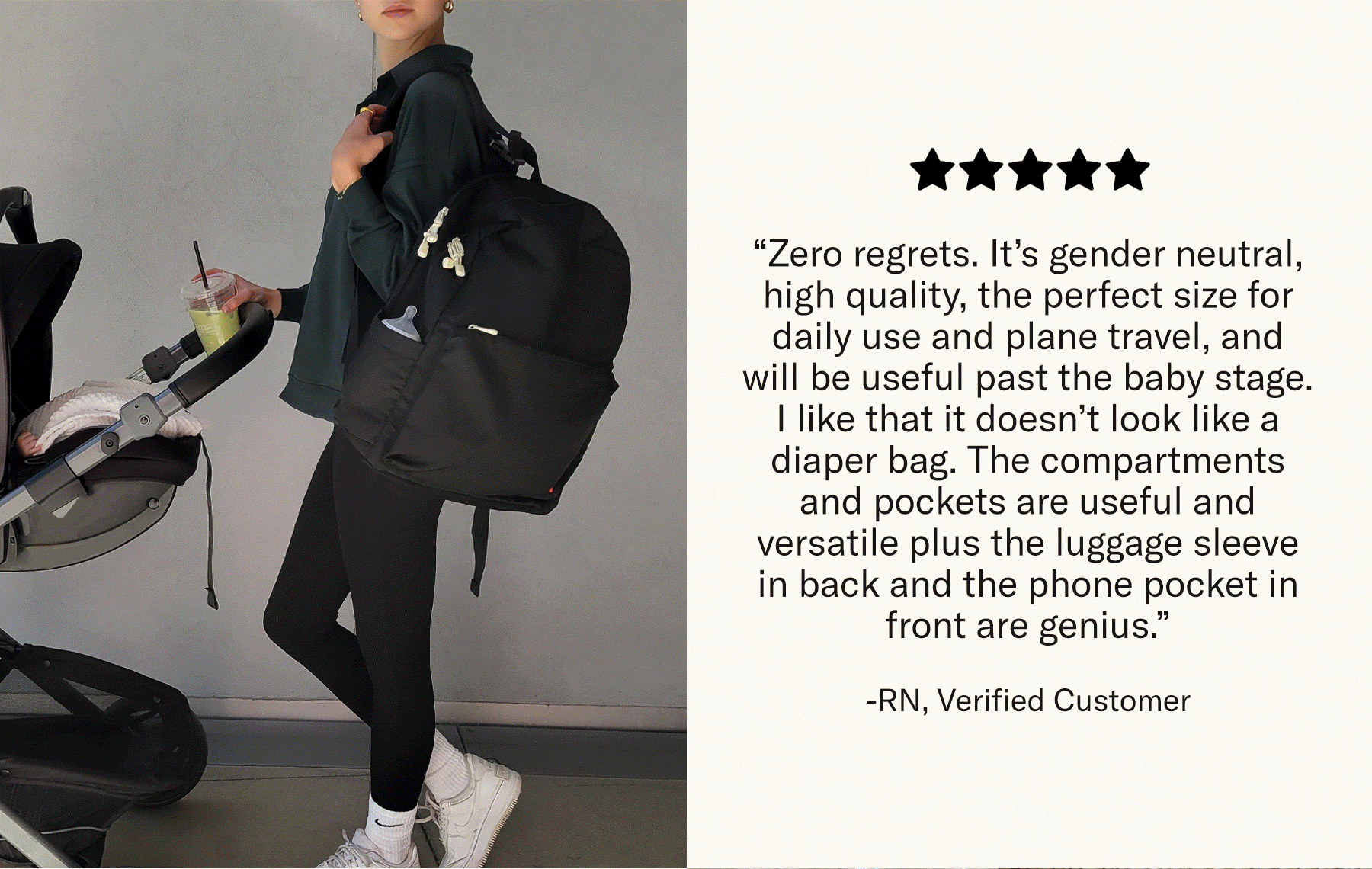 Lorimer Diaper Backpack Black