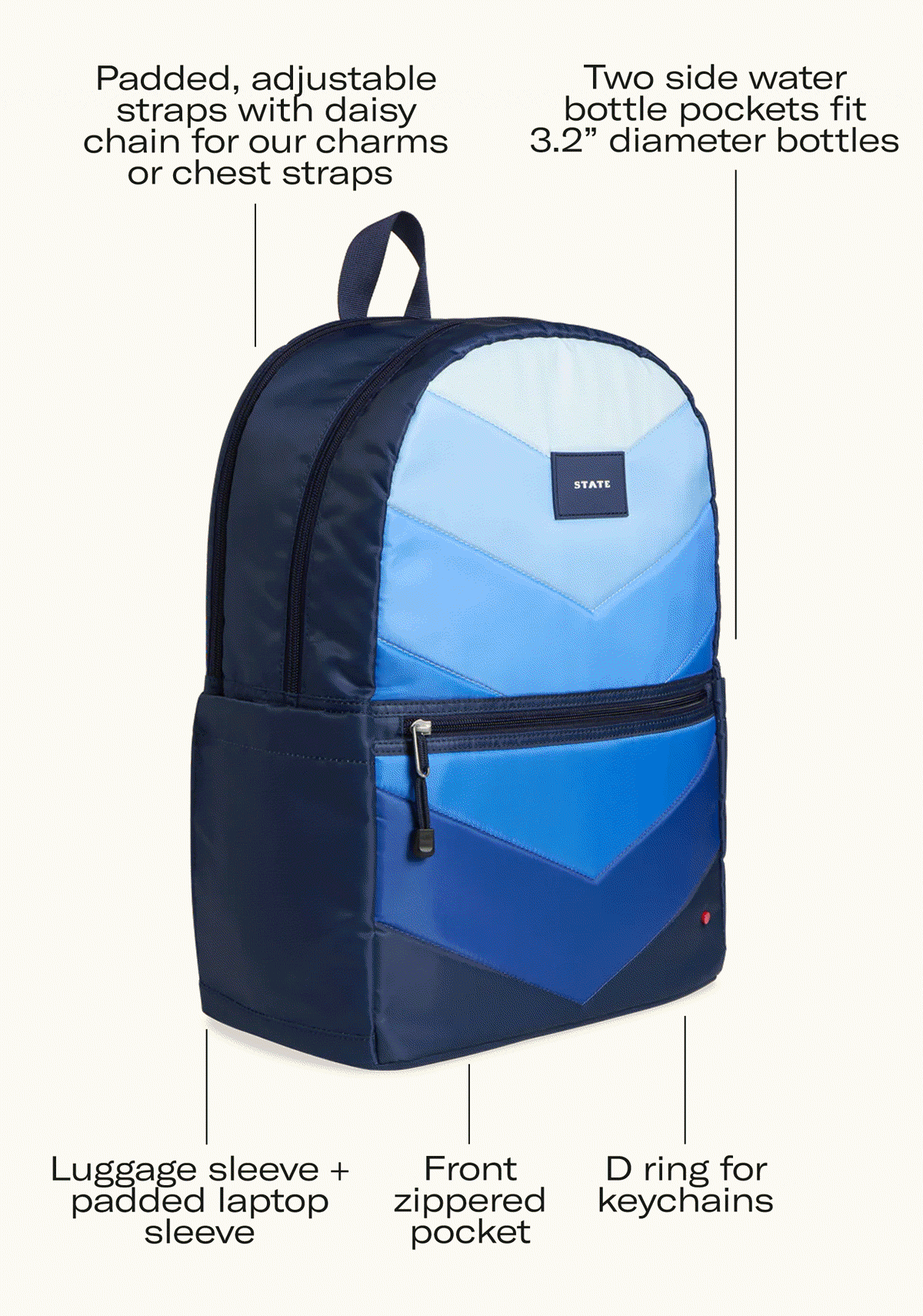 Kane Double Pocket Large Backpack Feature