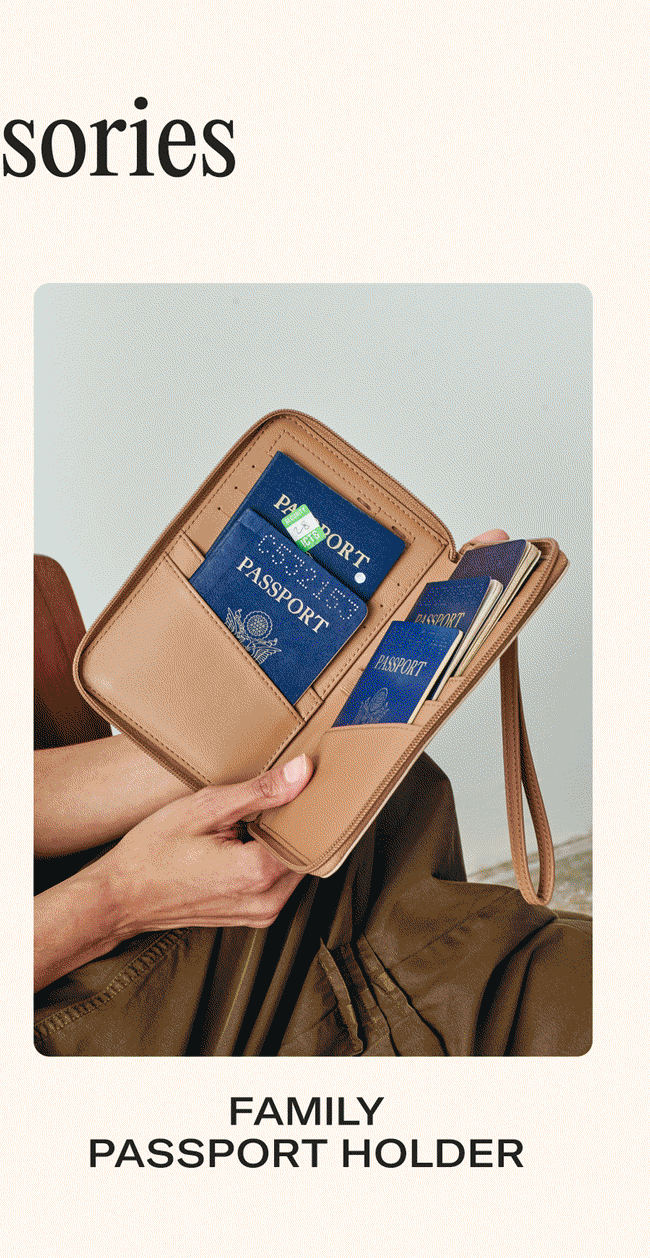 Shop passport holder sand