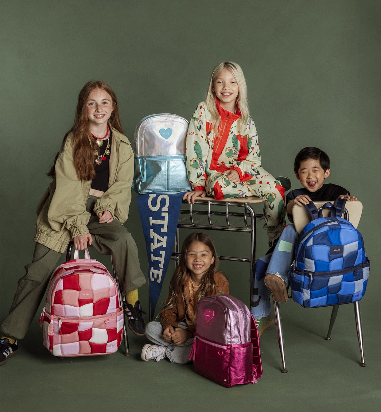 STATE Bags Rainbow Chevron