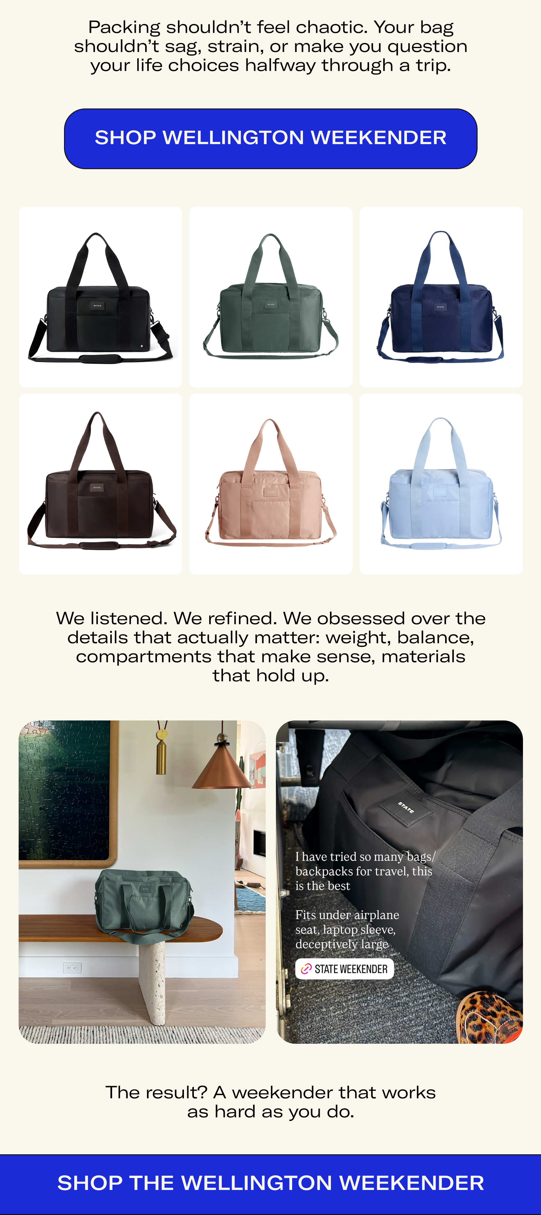 Shop the wellington weekender