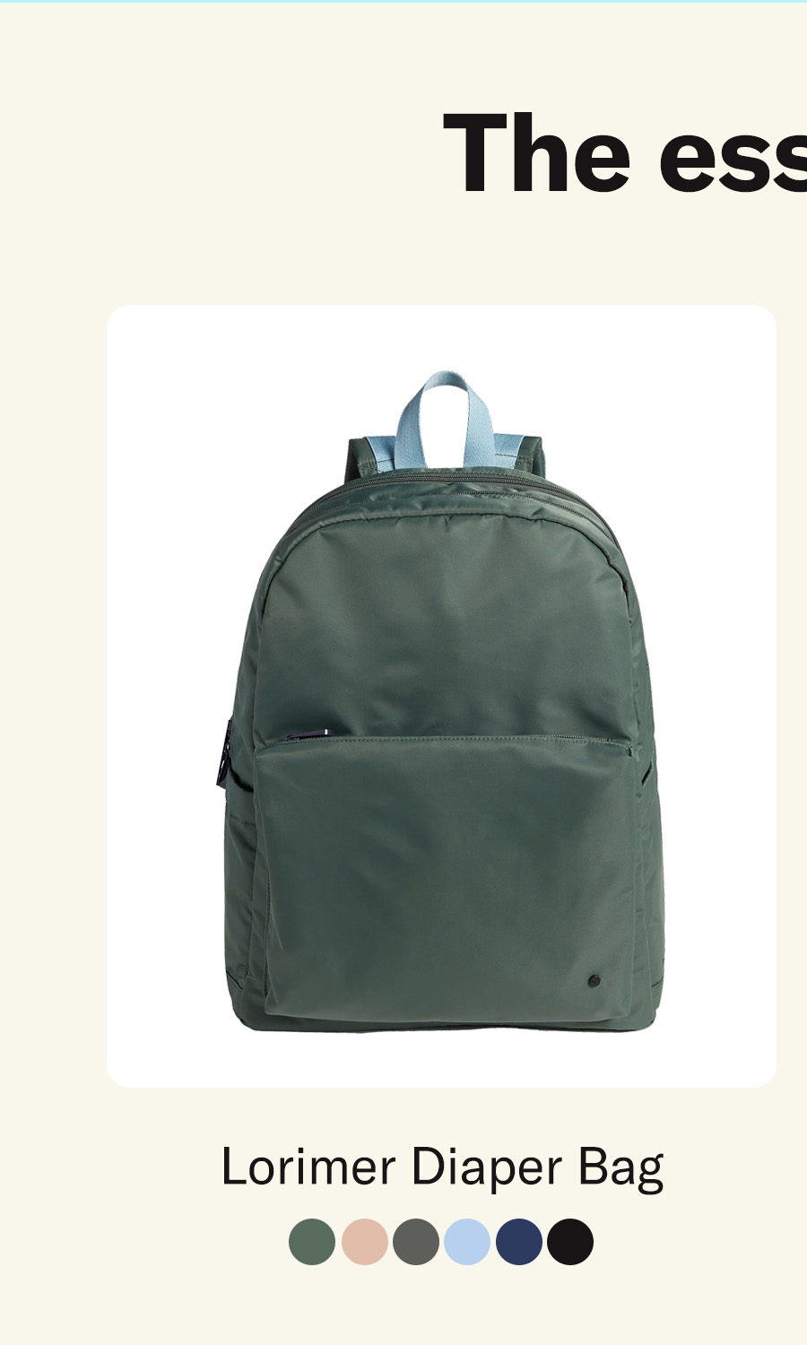 STATE Bags Lorimer Diaper Bag Olive