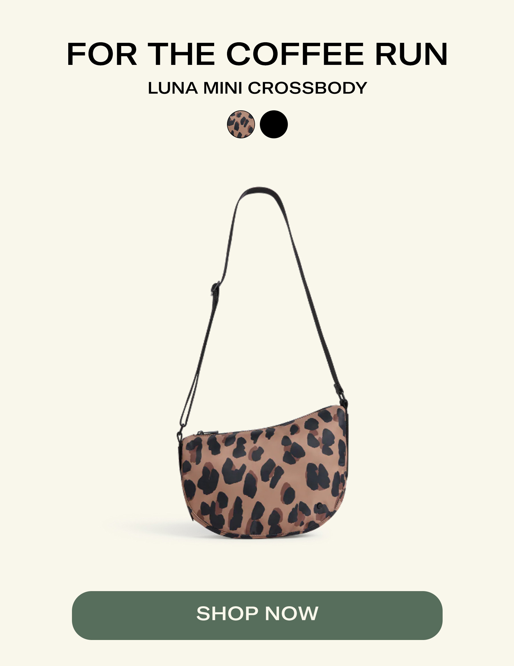 For the coffee run - luna mini crossbody