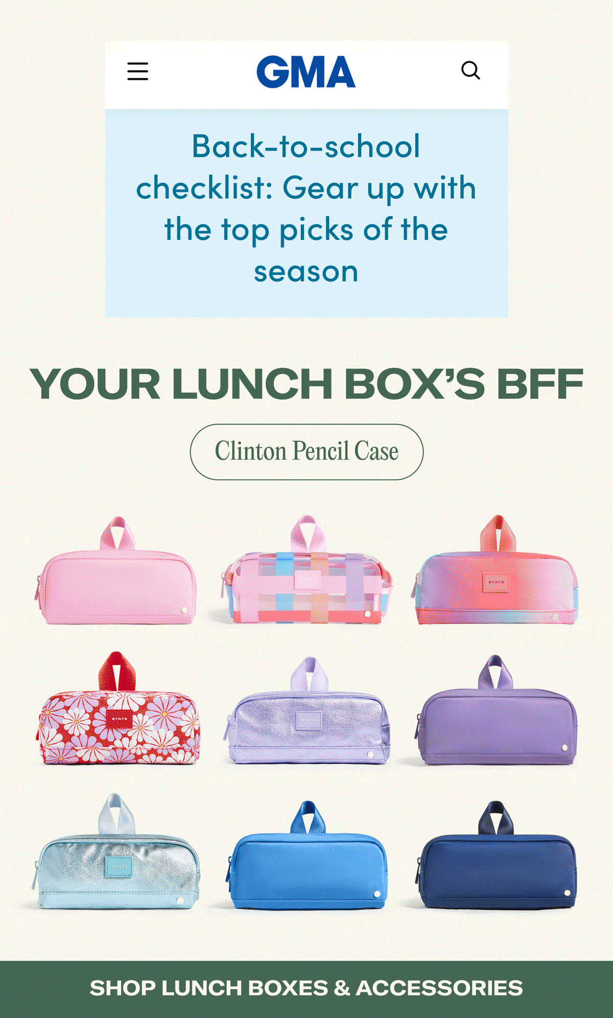 Your Lunch Box's BFF, Clinton Pencil Case