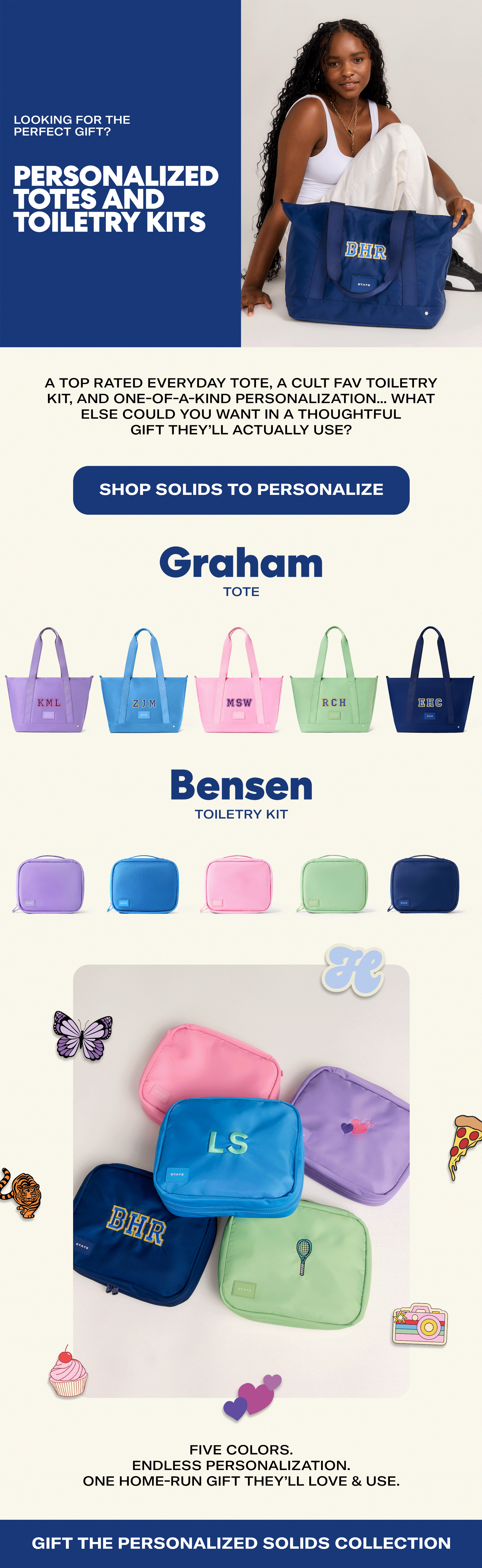 SHOP Personalized Totes and Toiletry Kits