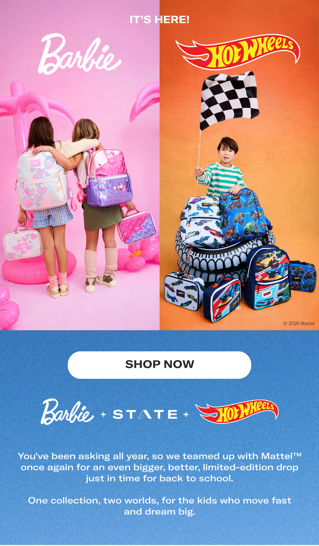 SHOP NOW: Barbie + STATE + HOT WHEELS