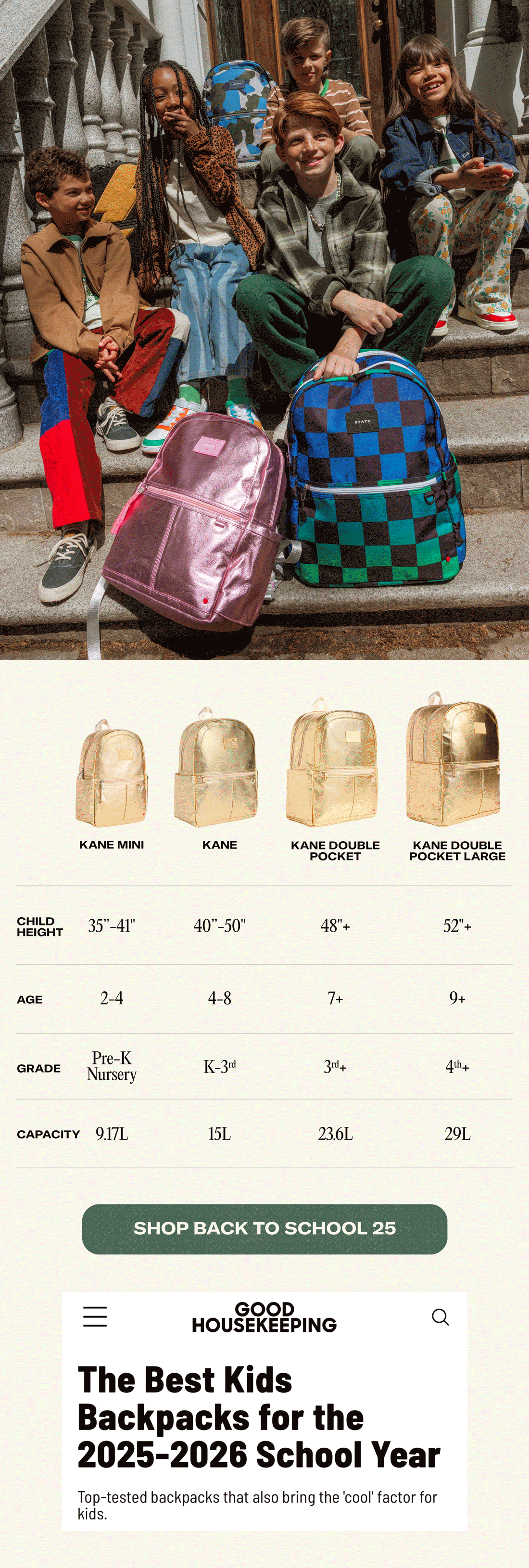 Shop the best kids backpacks for the 2025-2026 school year