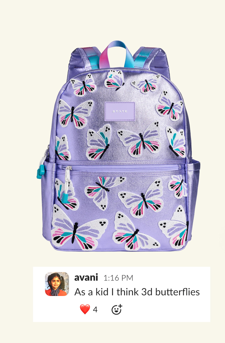 Kane Backpack 3D Butterflies