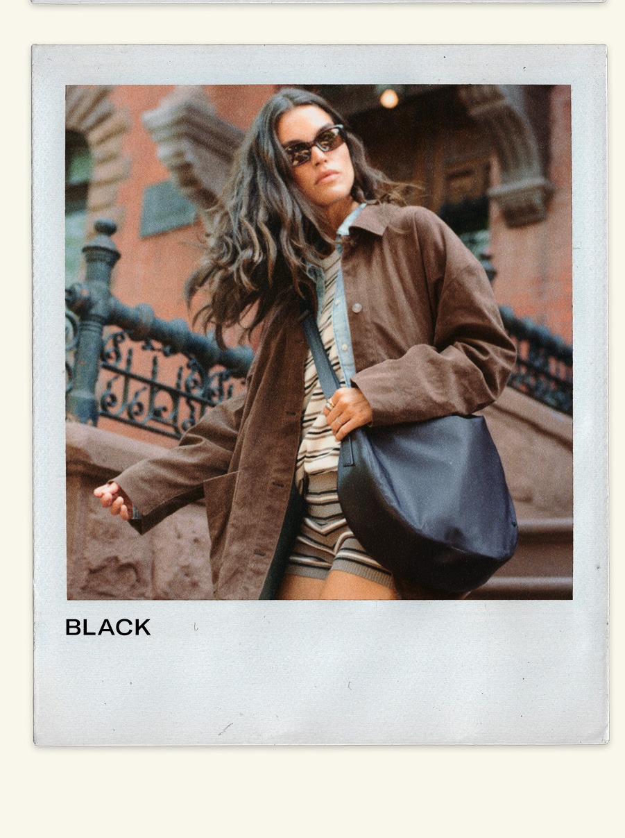 Woman wearing Luna Crossbody Black