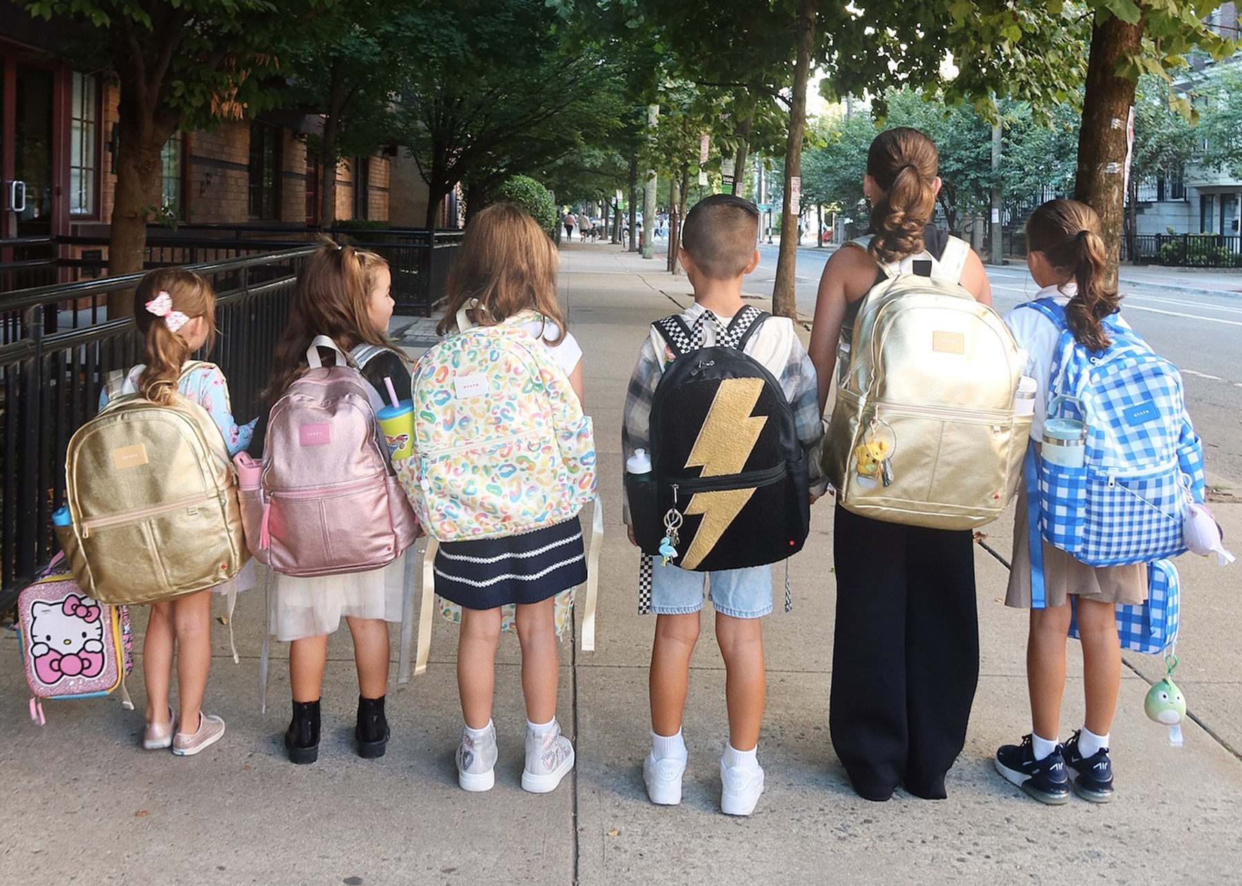 Kids wearing STATE Bags Backpack