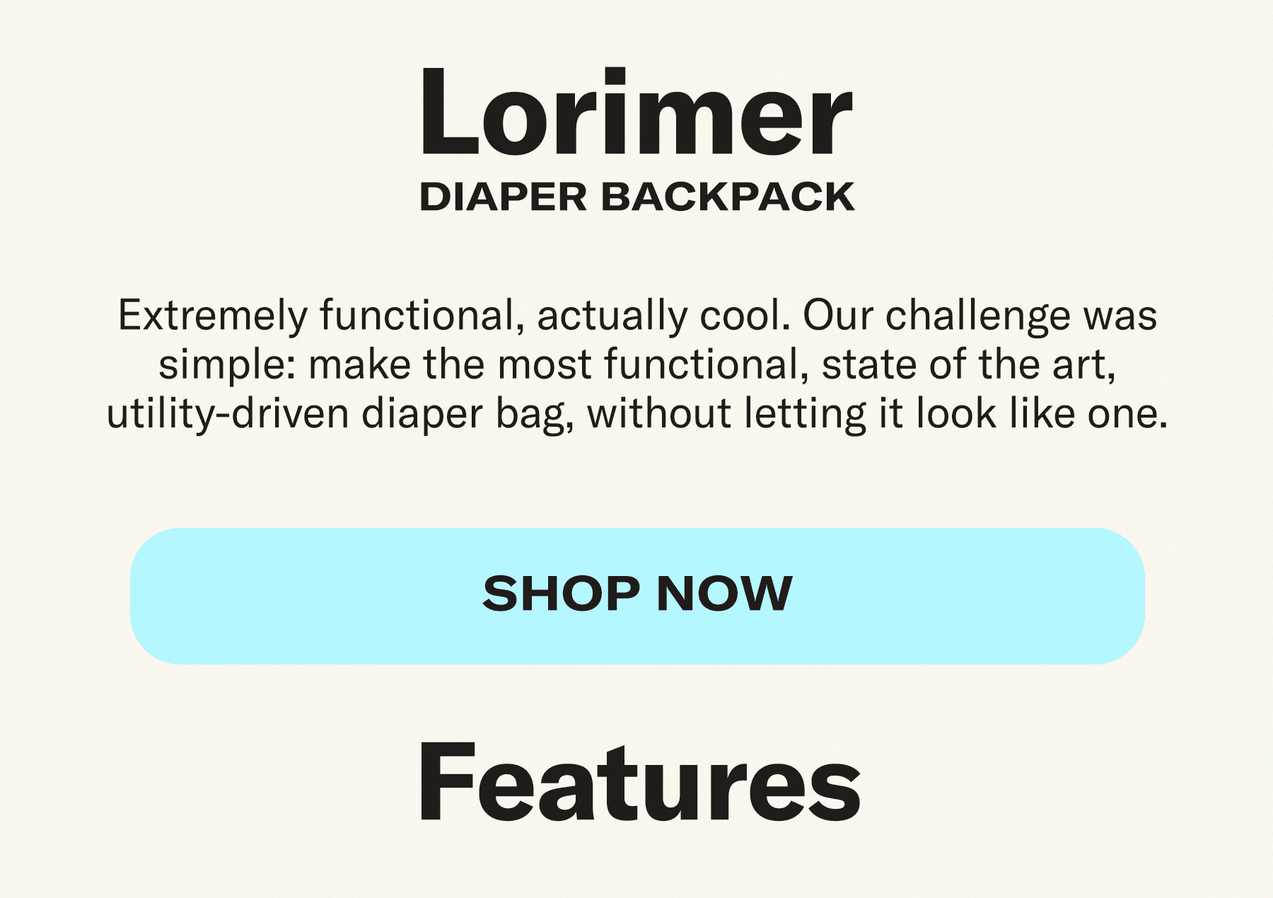 Lorimer diaper backpack