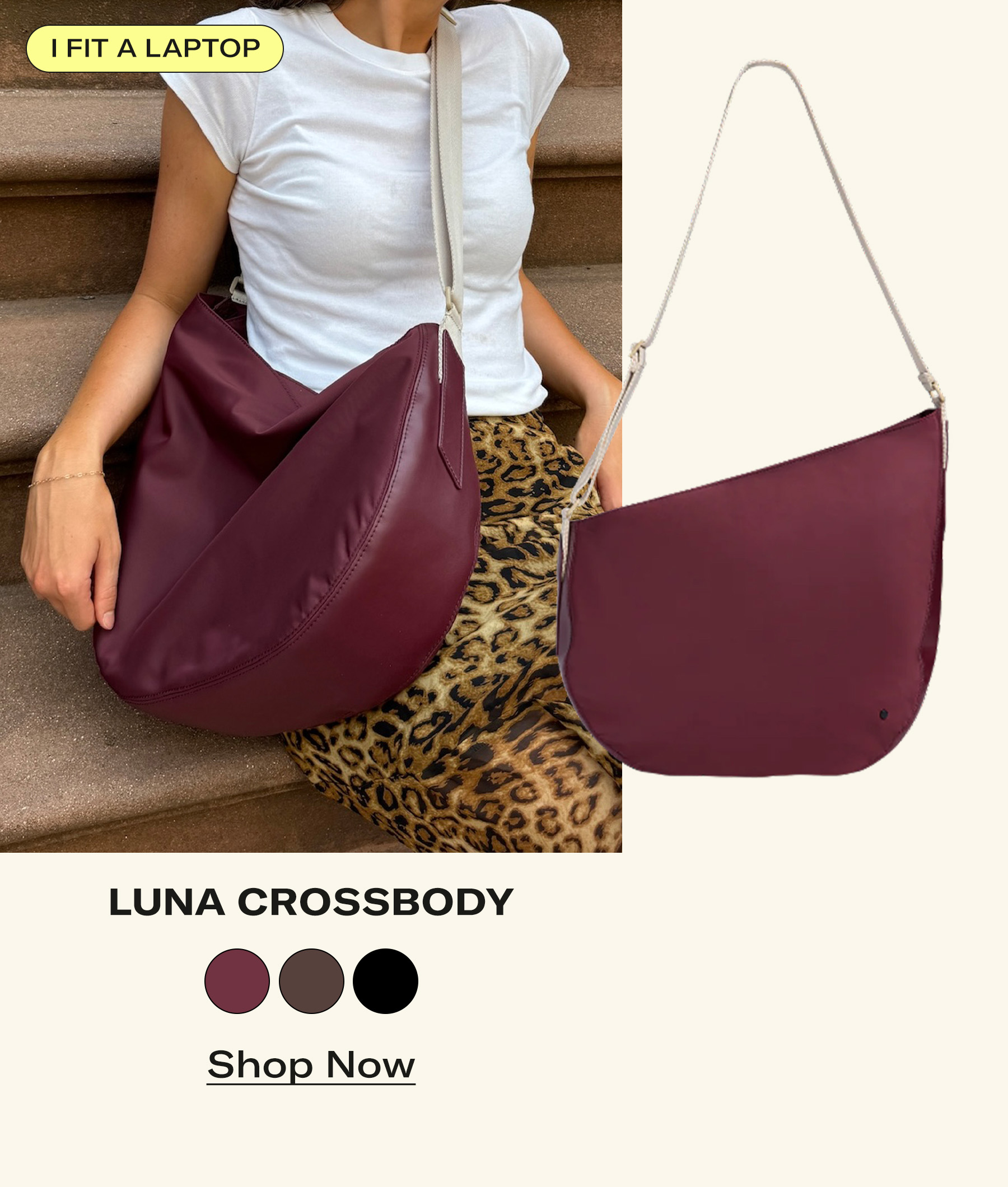 Shop Luna Crossbody Burgundy