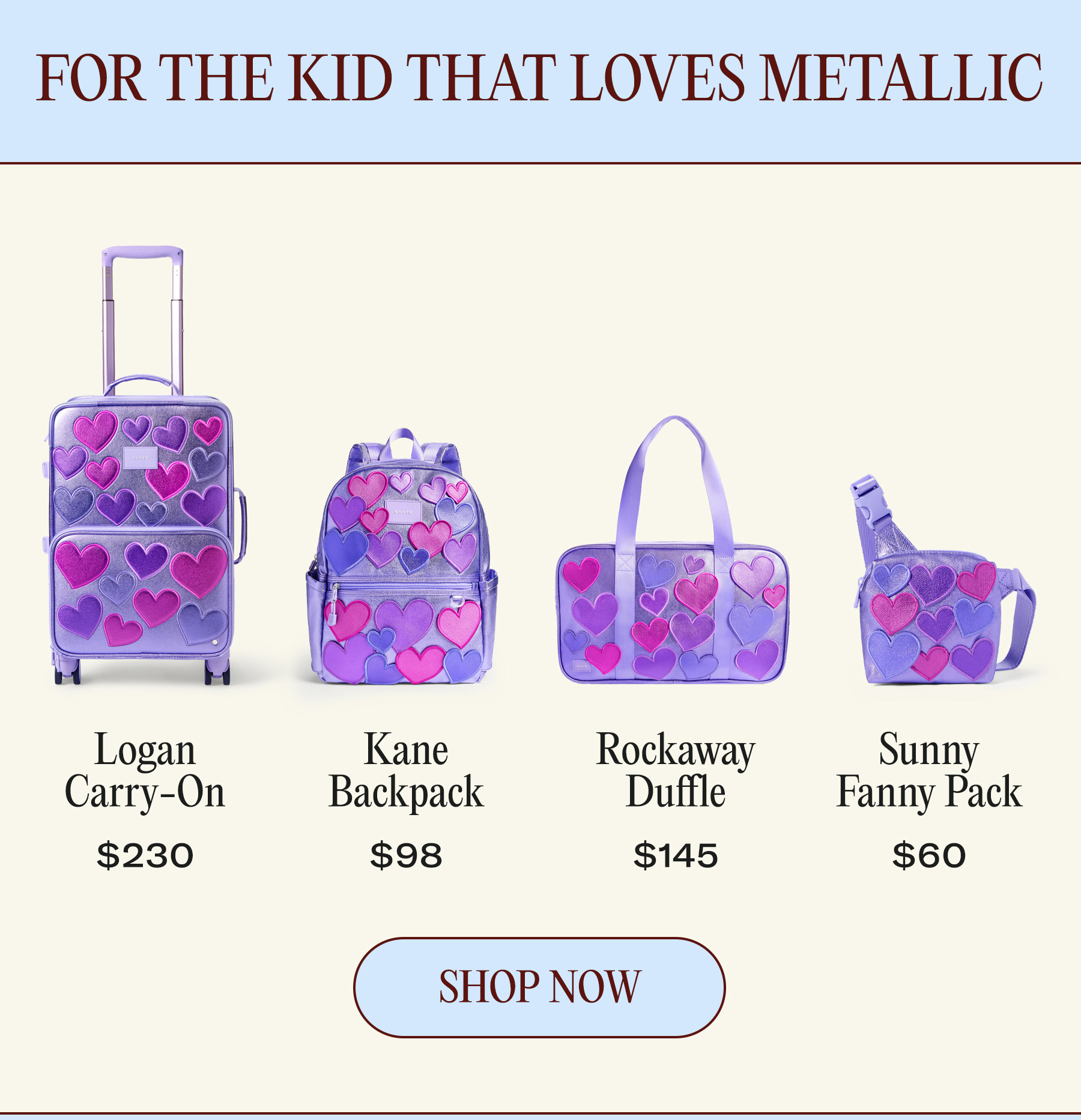 for the kid that loves metallic