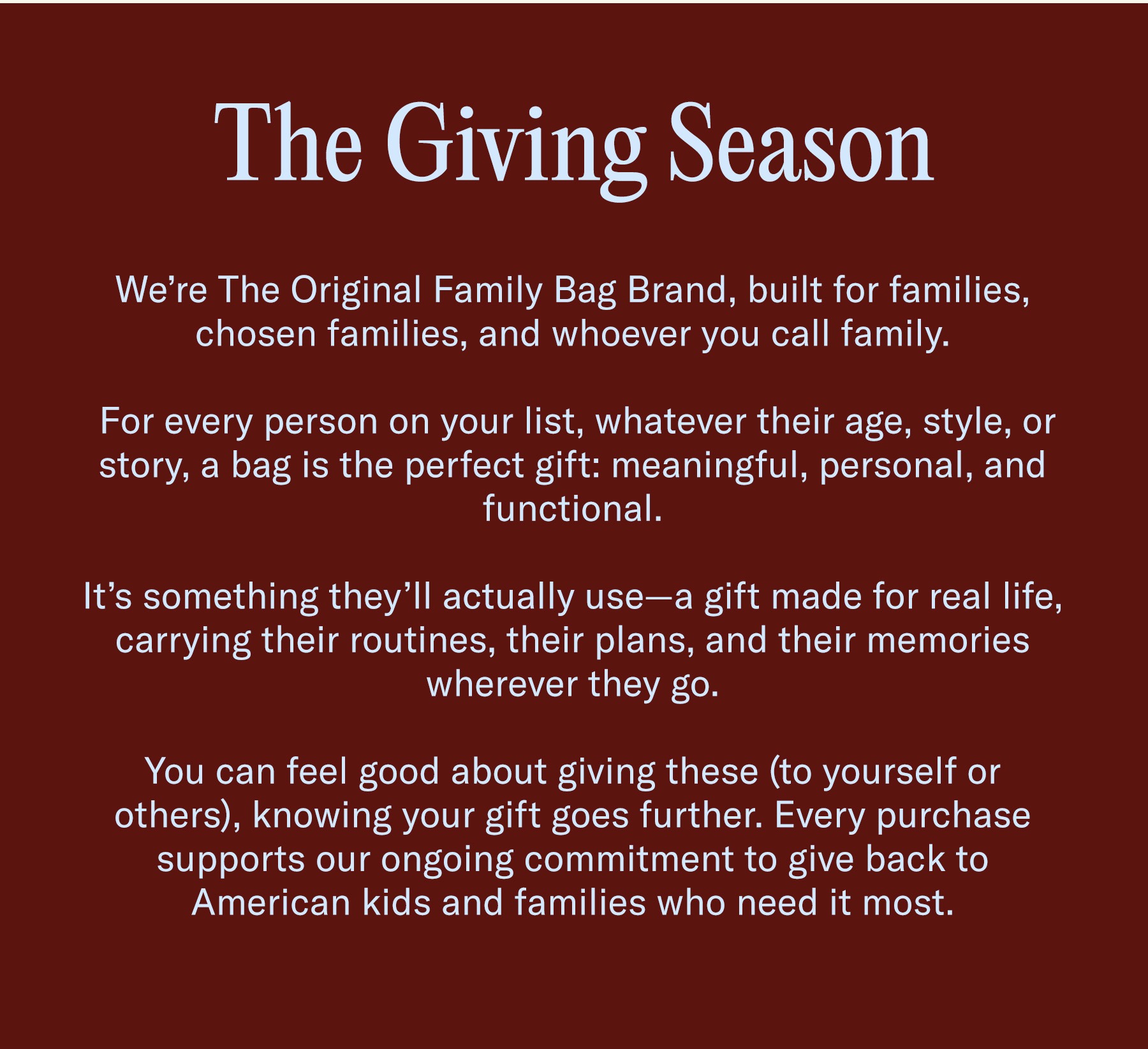 The Giving Season