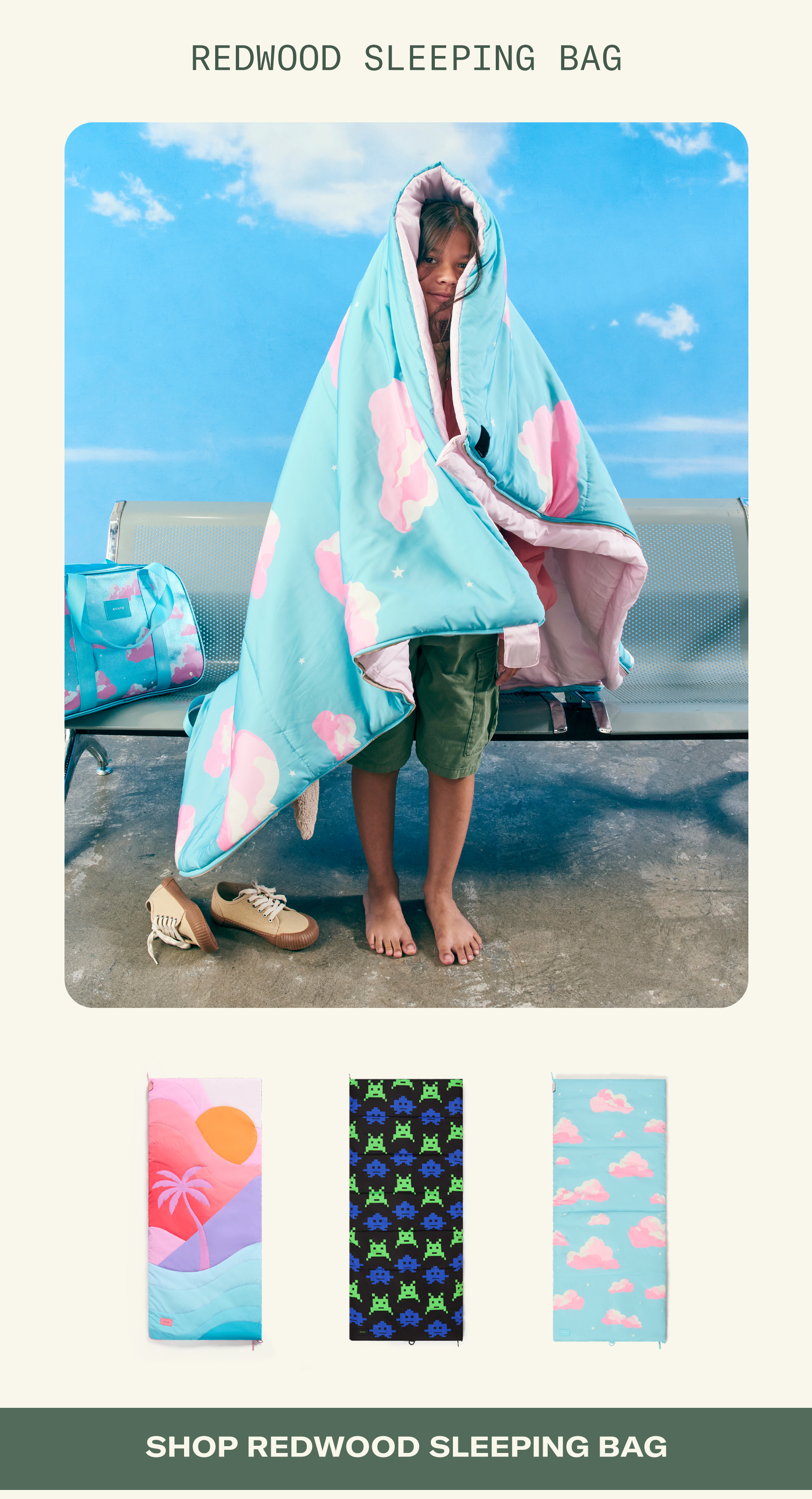 Redwood Sleeping Bag Clouds
