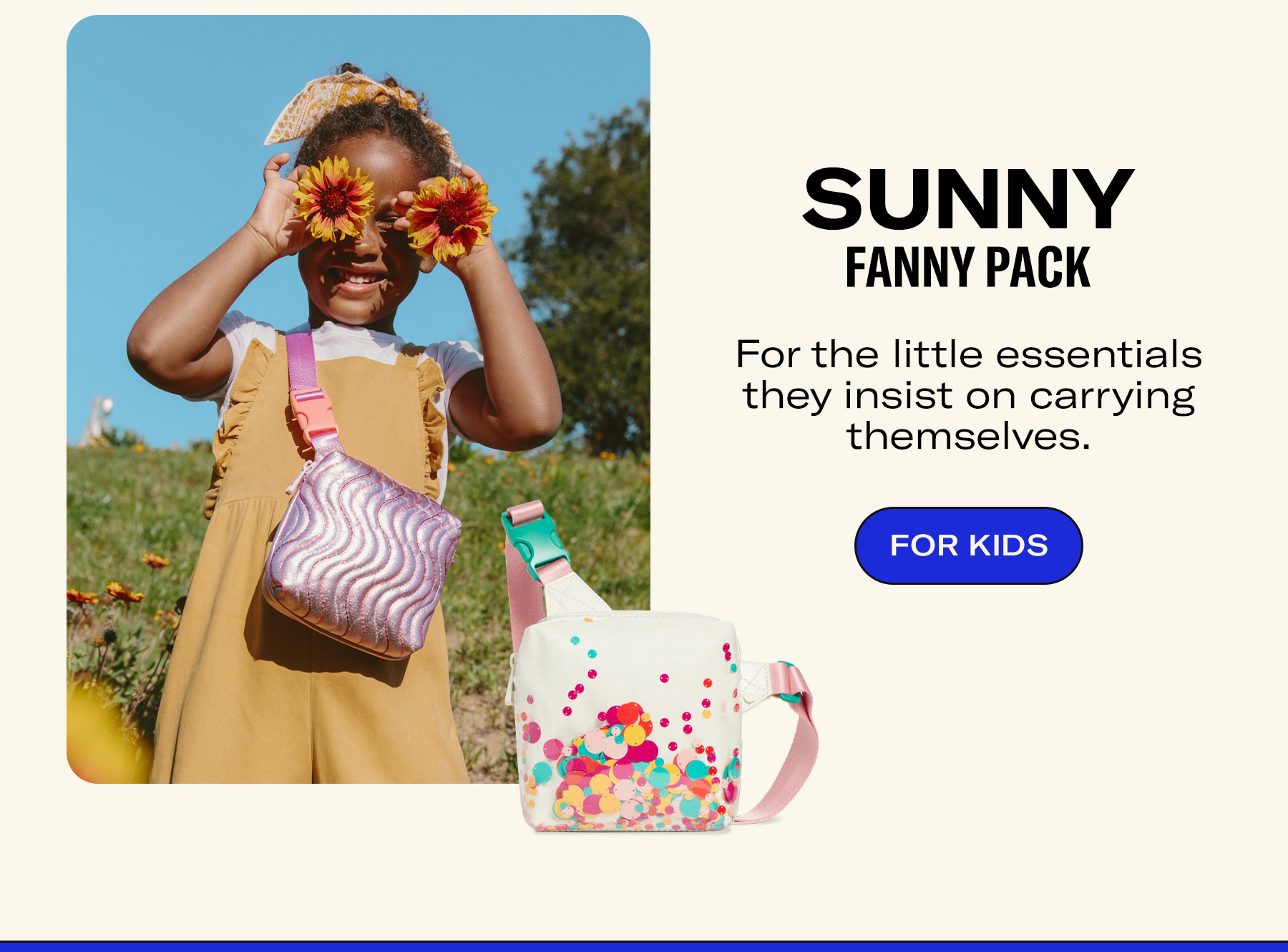 Sunny fanny pack Metallic Lilac