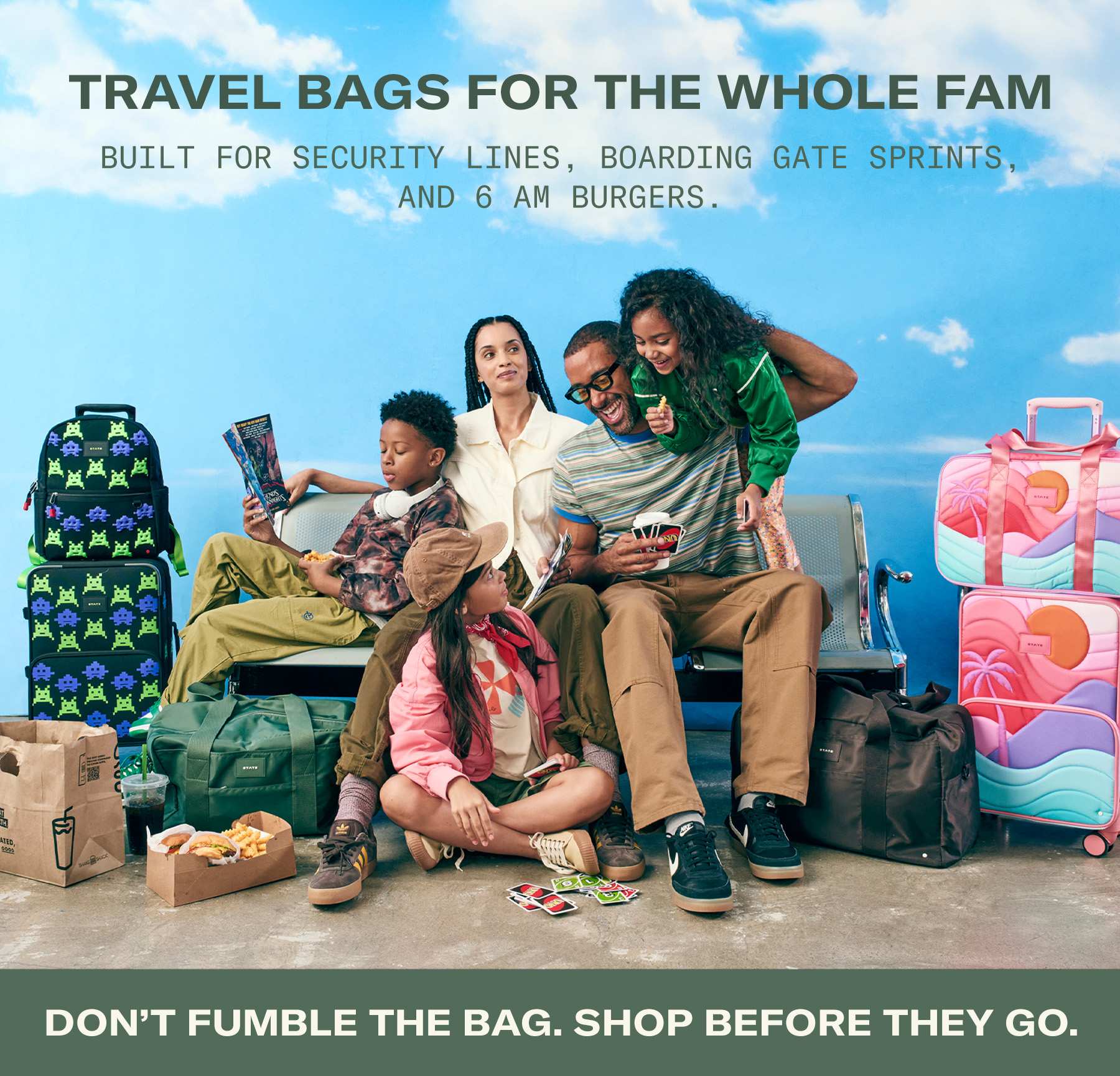 Travel bags for the whole fam