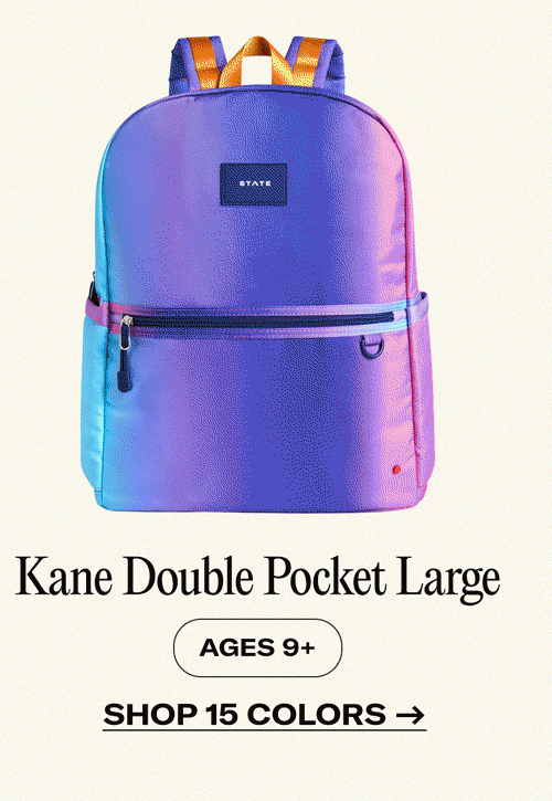 Kane Double Pocket Large Backpack Blue Pink Gradient
