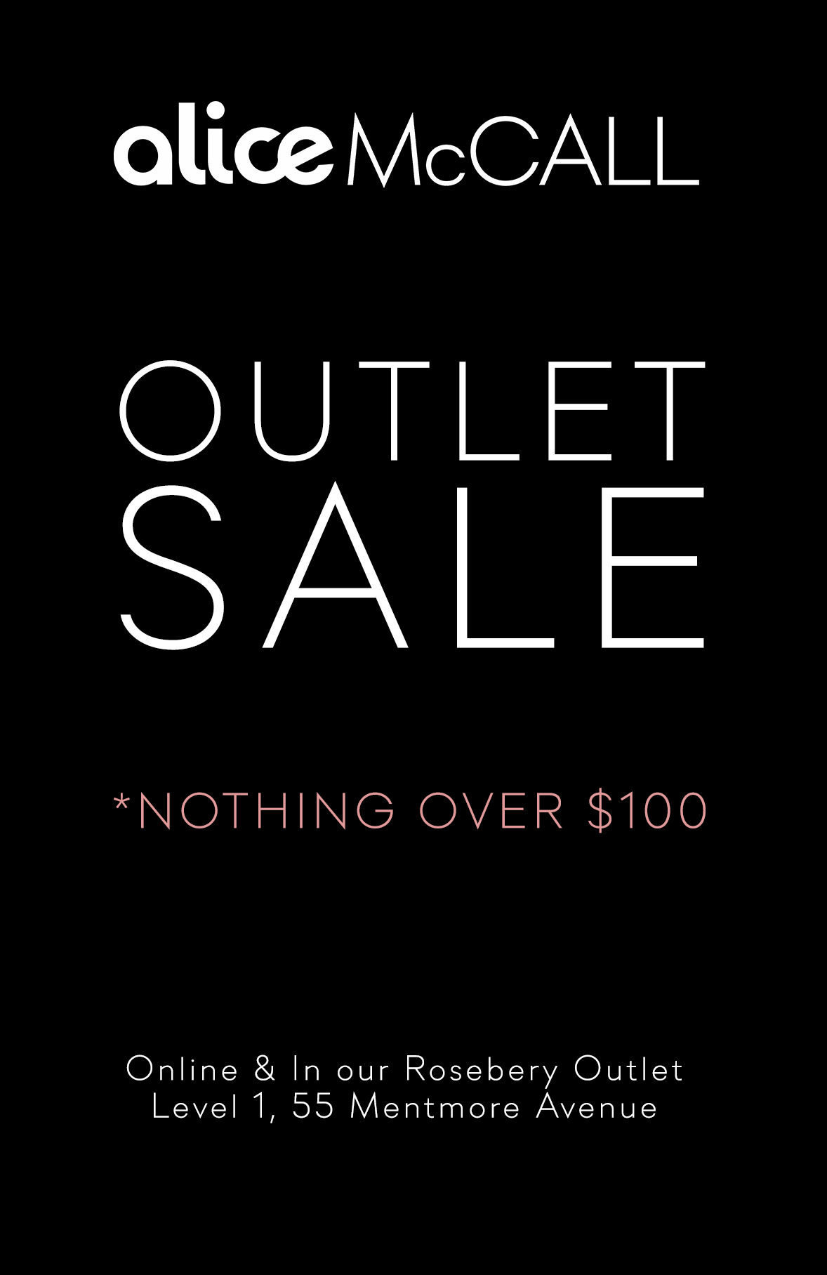 OUTLET SALE NOTHING OVER 100 Alice Mc Call