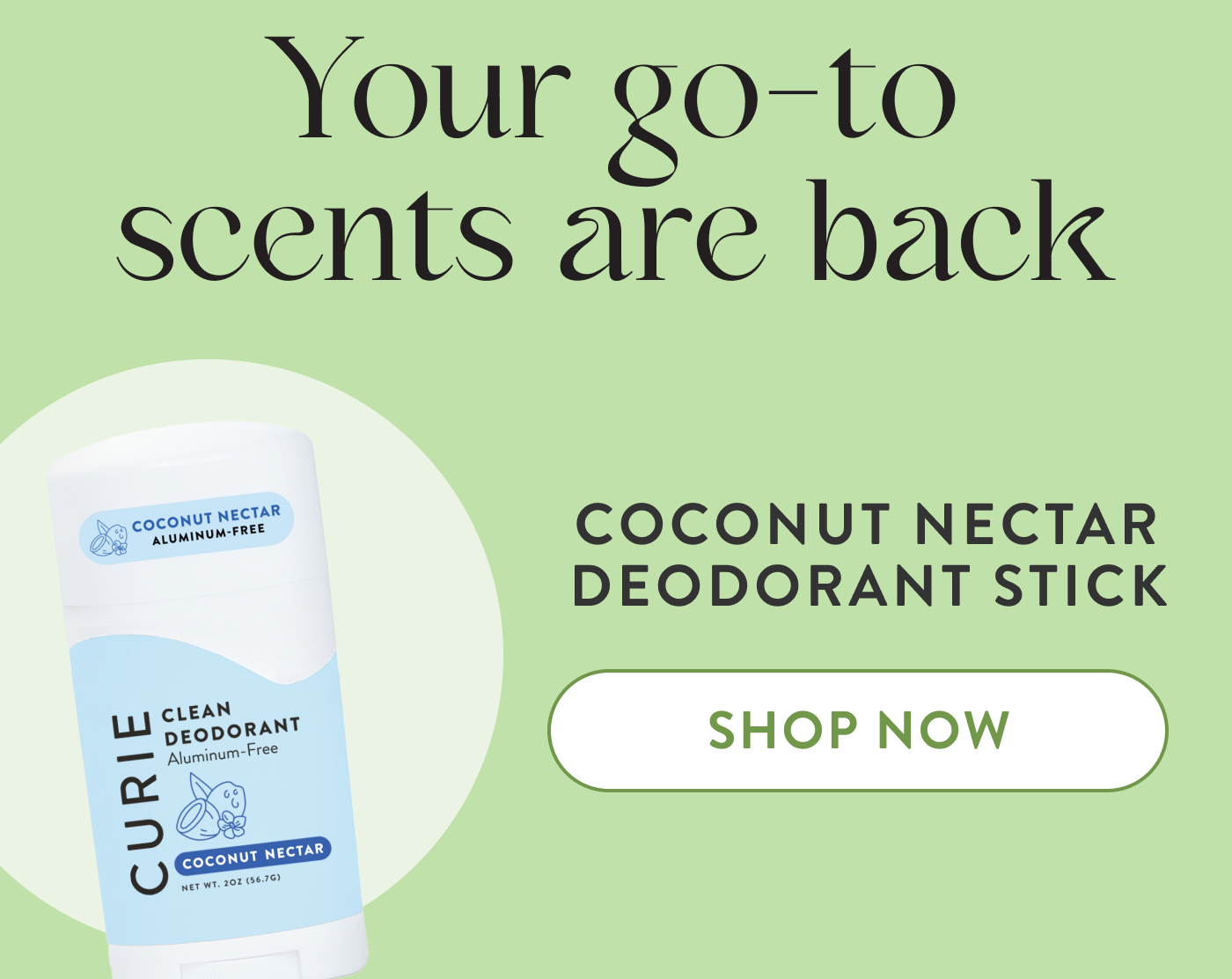 Coconut Nectar Deodorant Stick