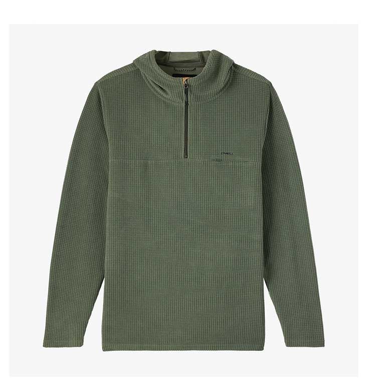 TRVLR Hooded Quarter Zip Long Sleeve Pullover