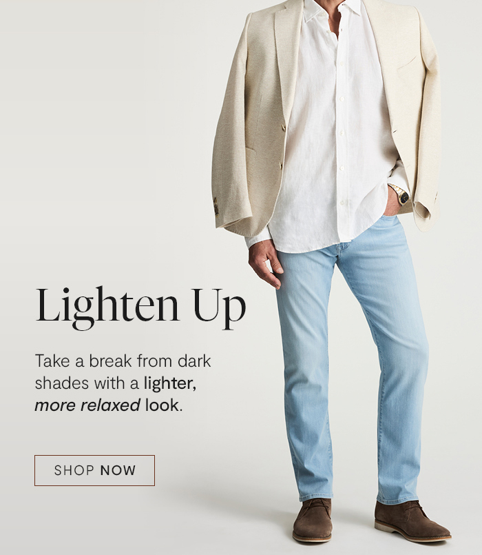 Lighten Up: Take a break from dark shades with a lighter, more relaxed look.