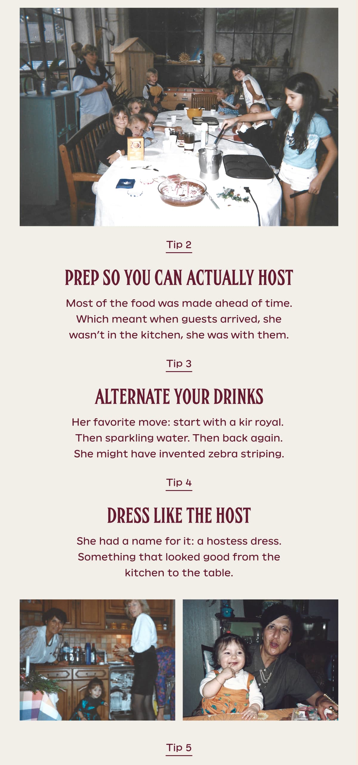 grandmother hosting tips