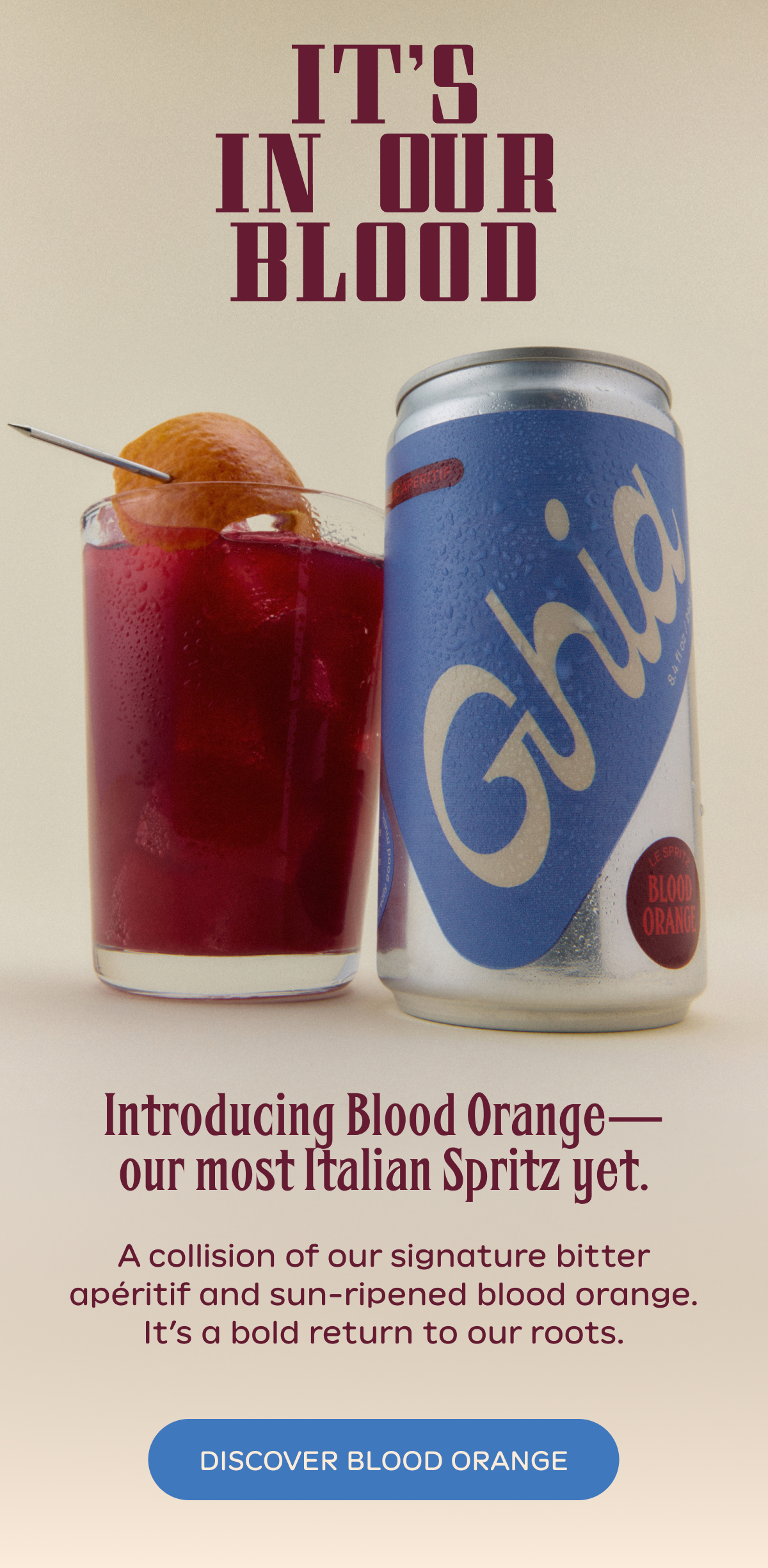 Meet Blood Orange — our most Italian Spritz yet.