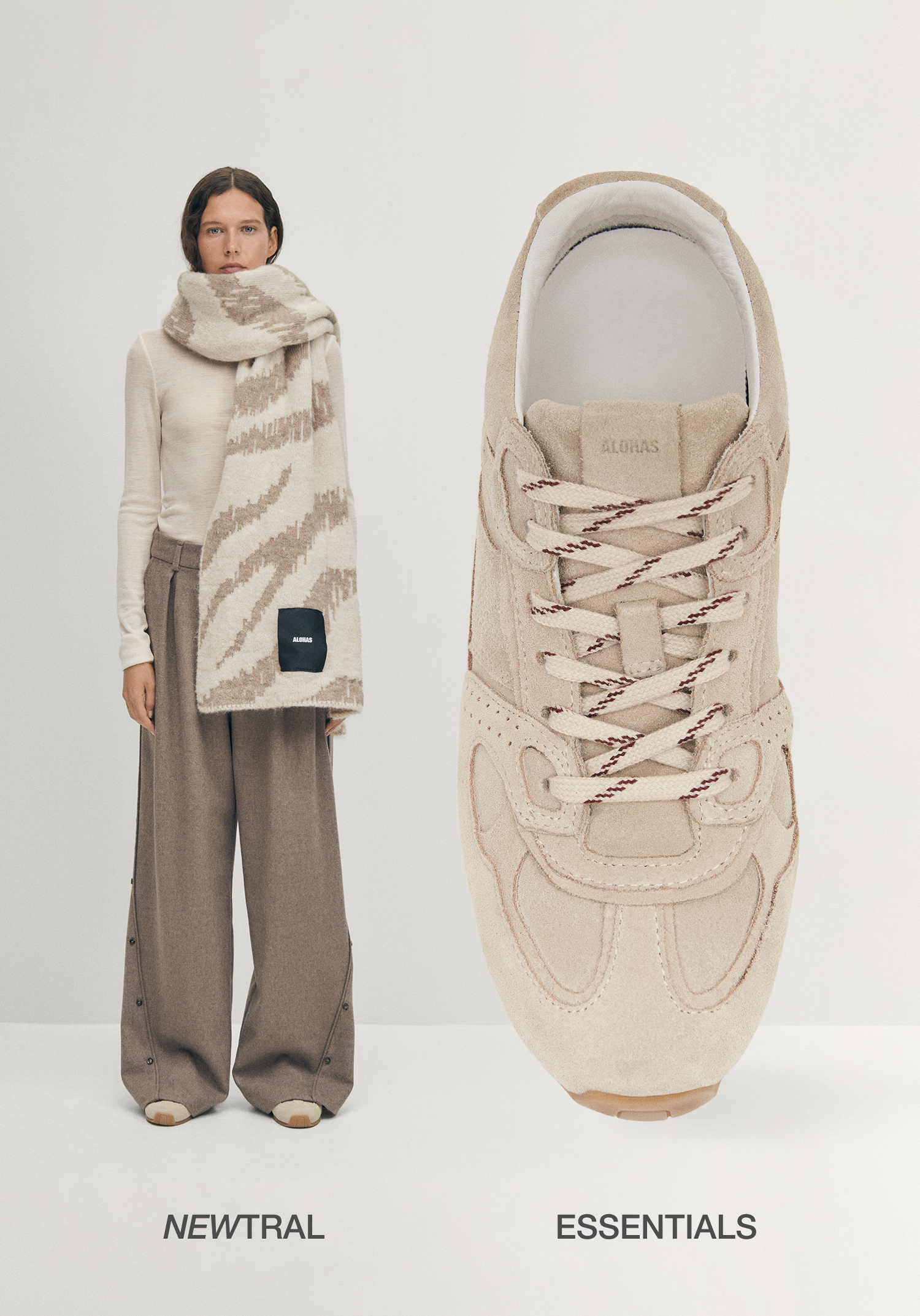 スニーカー Alohas Tb.56 Suede Fuzzy Light Grey Leather Sneakers Tb.56 Suede Fuzzy Light Grey Leather Sneakers | ALOHAS