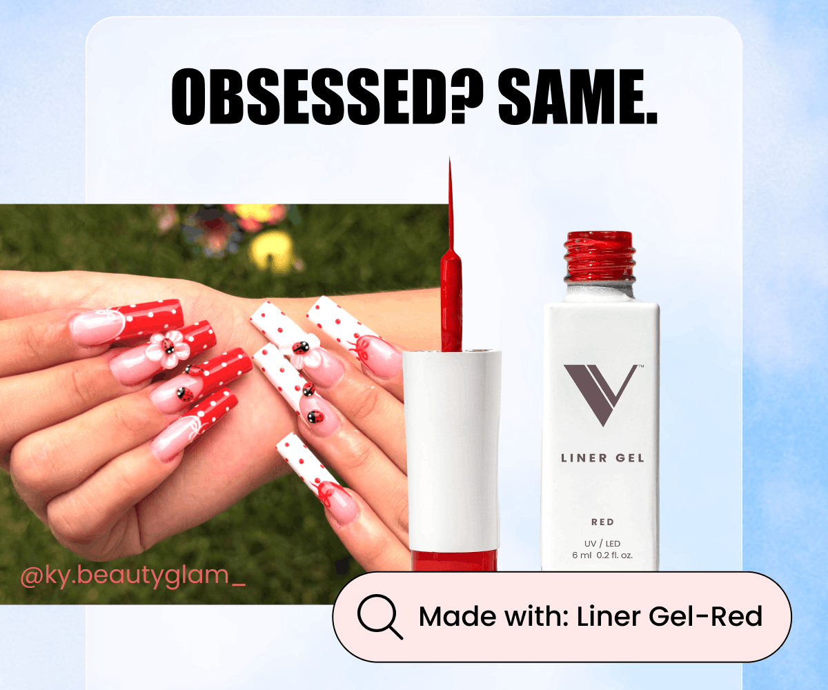 Obsessed? Same. | Made with: Liner Gel-Red
