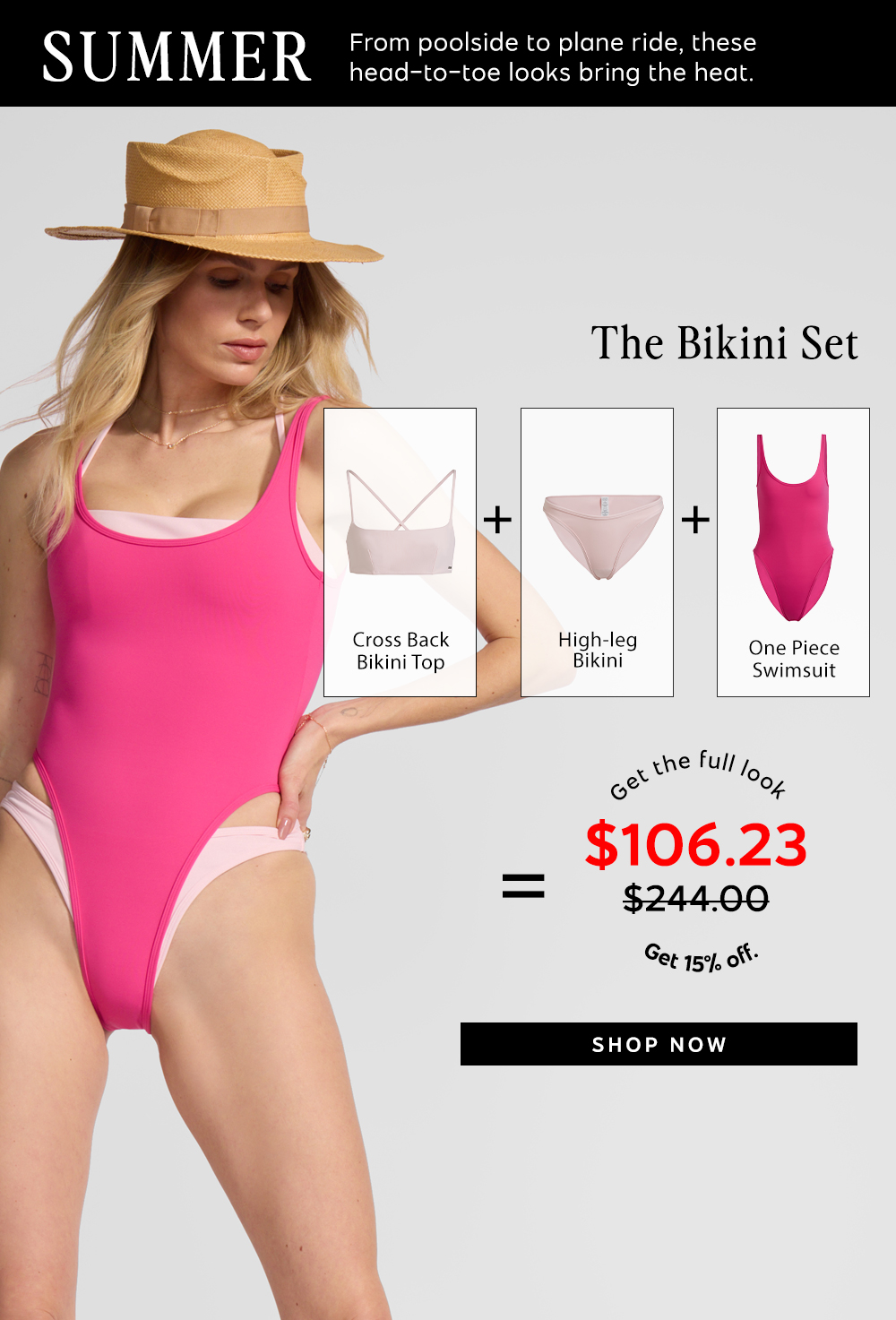 Bikini Bundle in Baby Pink & Fuchsia. Shop Now