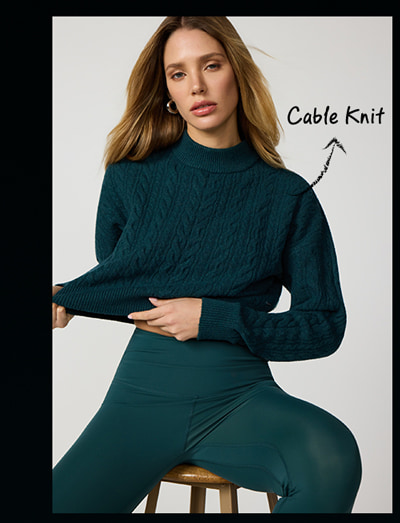 Shop Cable Knit Cropped Sweater