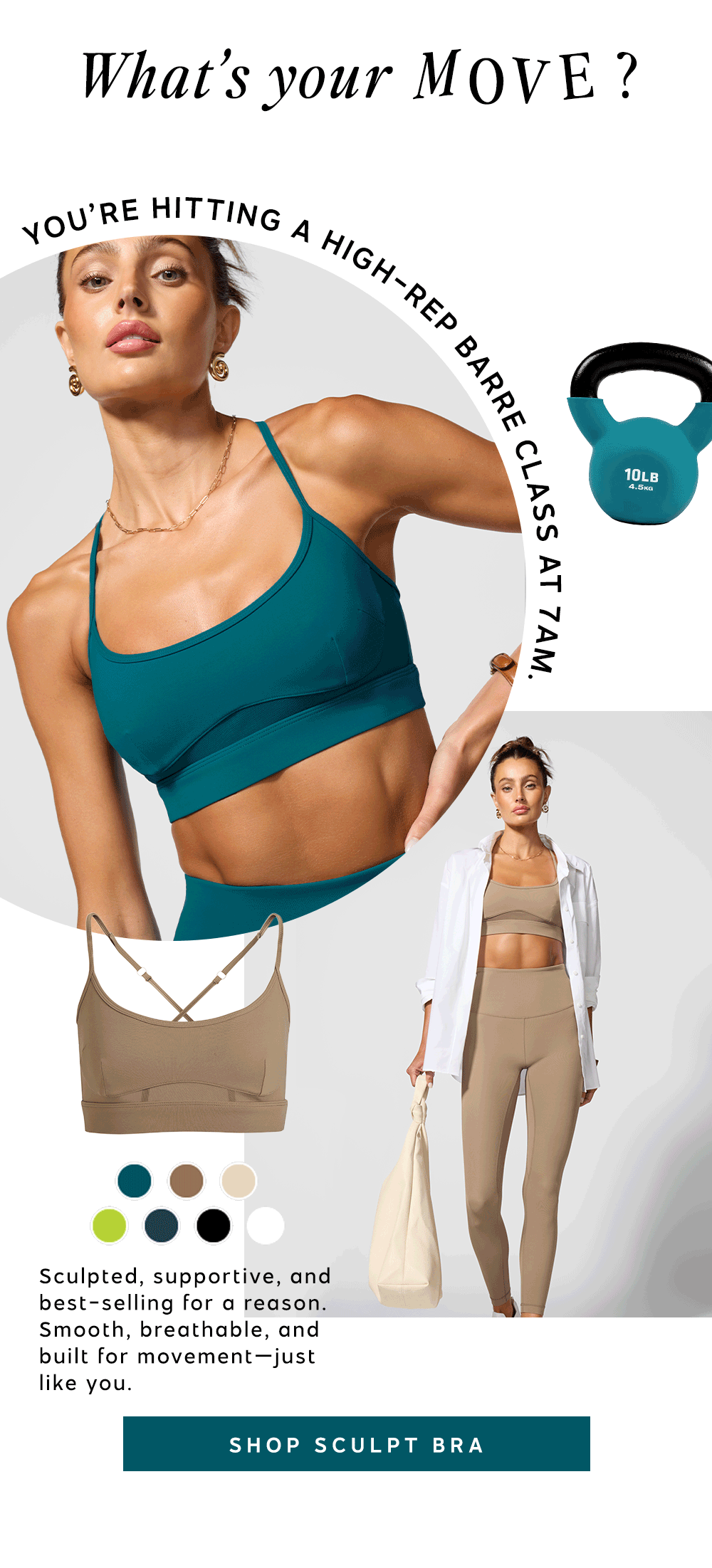 Sculpt Cross Back Bra. Shop Now