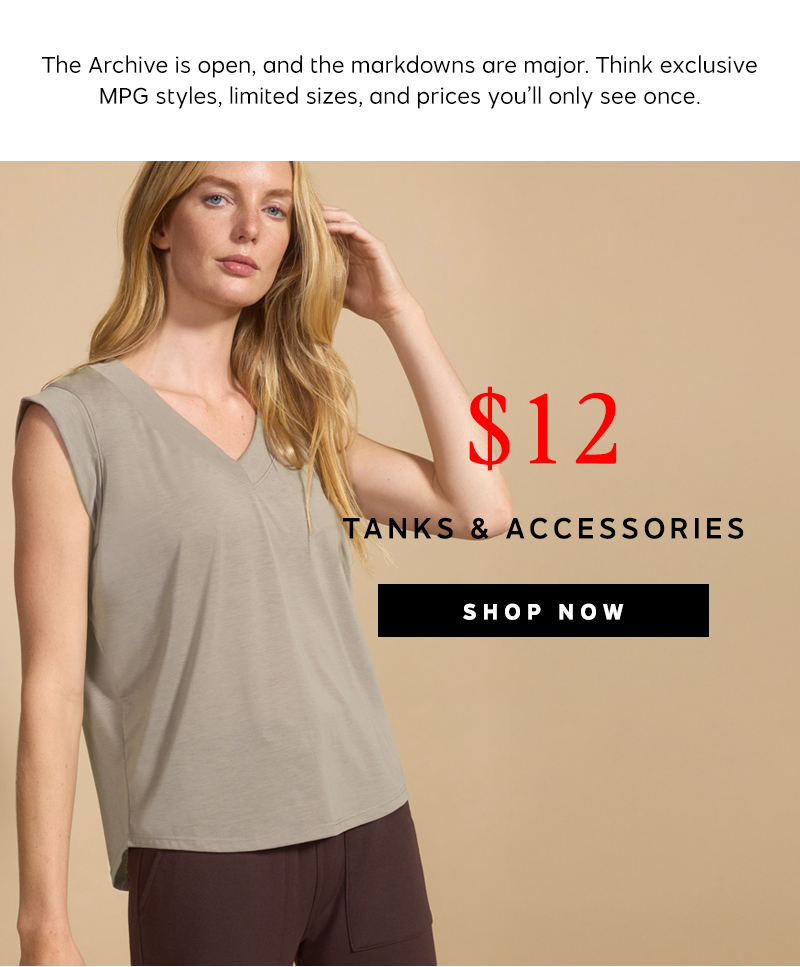 Tanks & Accessories $12 | Shop Now