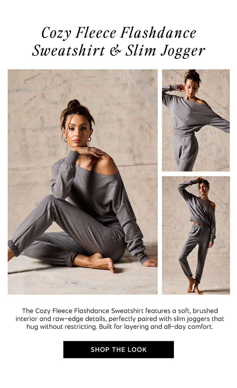 Shop Cozy Fleece Flashdance Sweatshirt & Slim Jogger