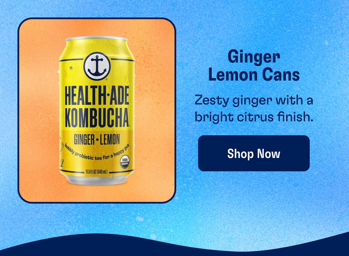 Ginger Lemon Cans Zesty ginger with a bright citrus finish. Shop Now