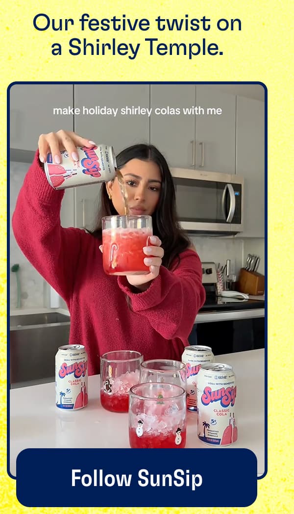 Our festive twist on a Shirley Temple.