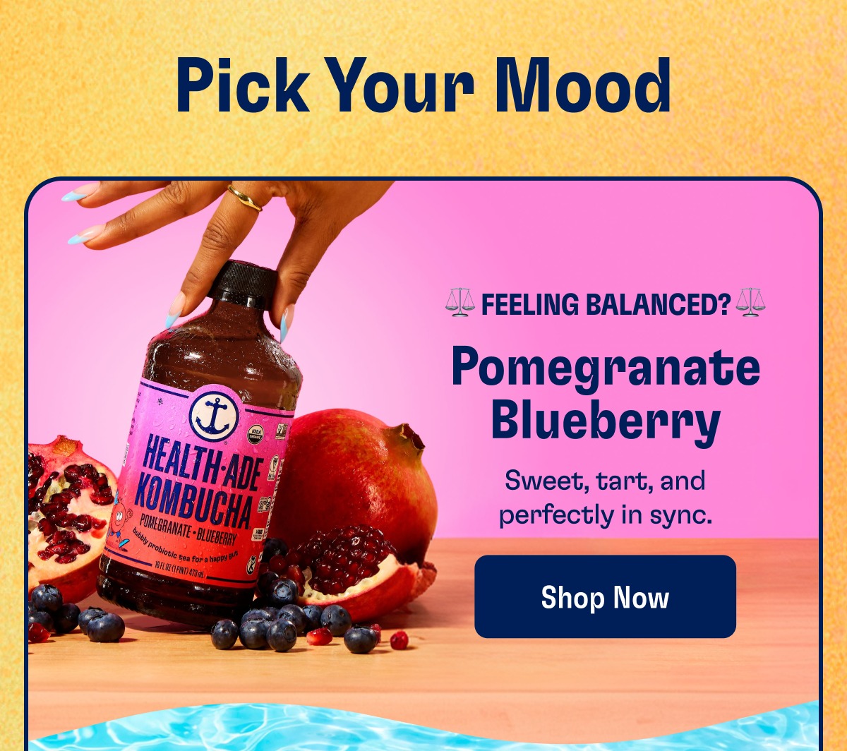 Pick Your Mood ⚖️ Feeling Balanced? ⚖️ Pomegranate Blueberry Sweet, tart, and perfectly in sync. Shop Now