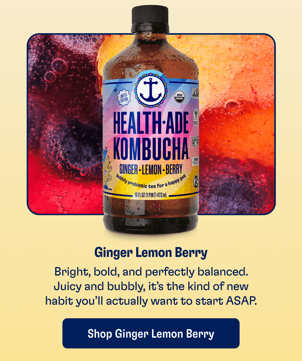 Ginger Lemon Berry | Bright, bold, and perfectly balanced. Juicy and bubbly, it's the kind of new habit you'll actually want to start ASAP. | Shop Ginger Lemon Berry