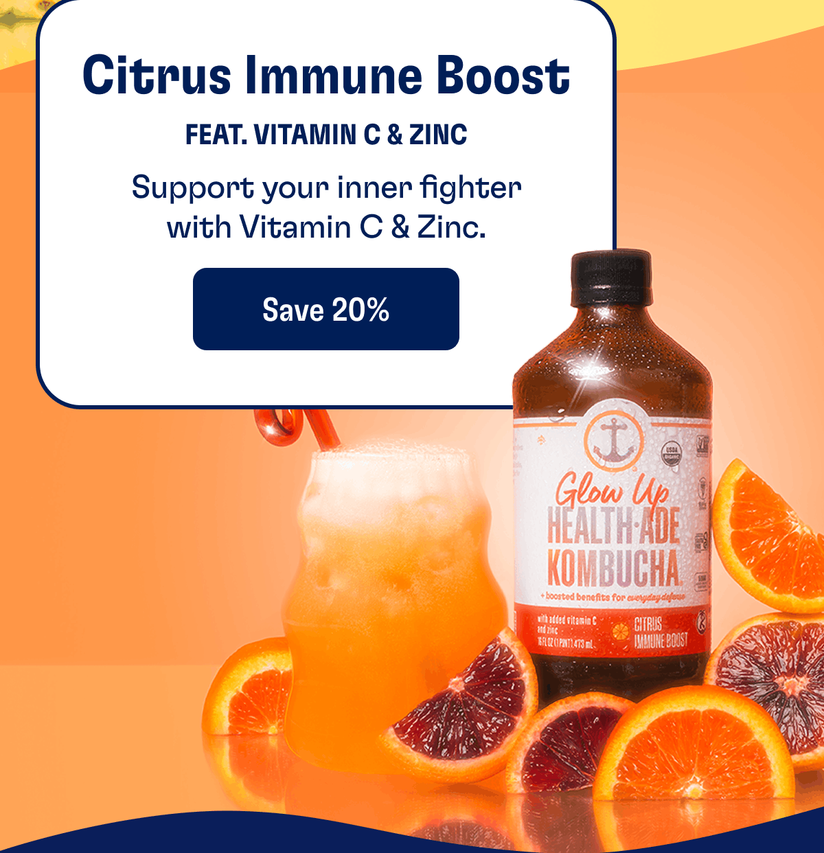 Citrus Immune Boost | Feat. Vitamin C & Zinc | Support your inner fighter with Vitamin C & Zinc. | Save 20%