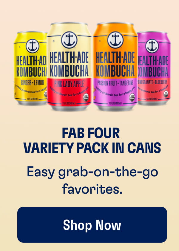Fab Four Variety Pack in Cans. Easy grab-on-the-go faves. Shop now