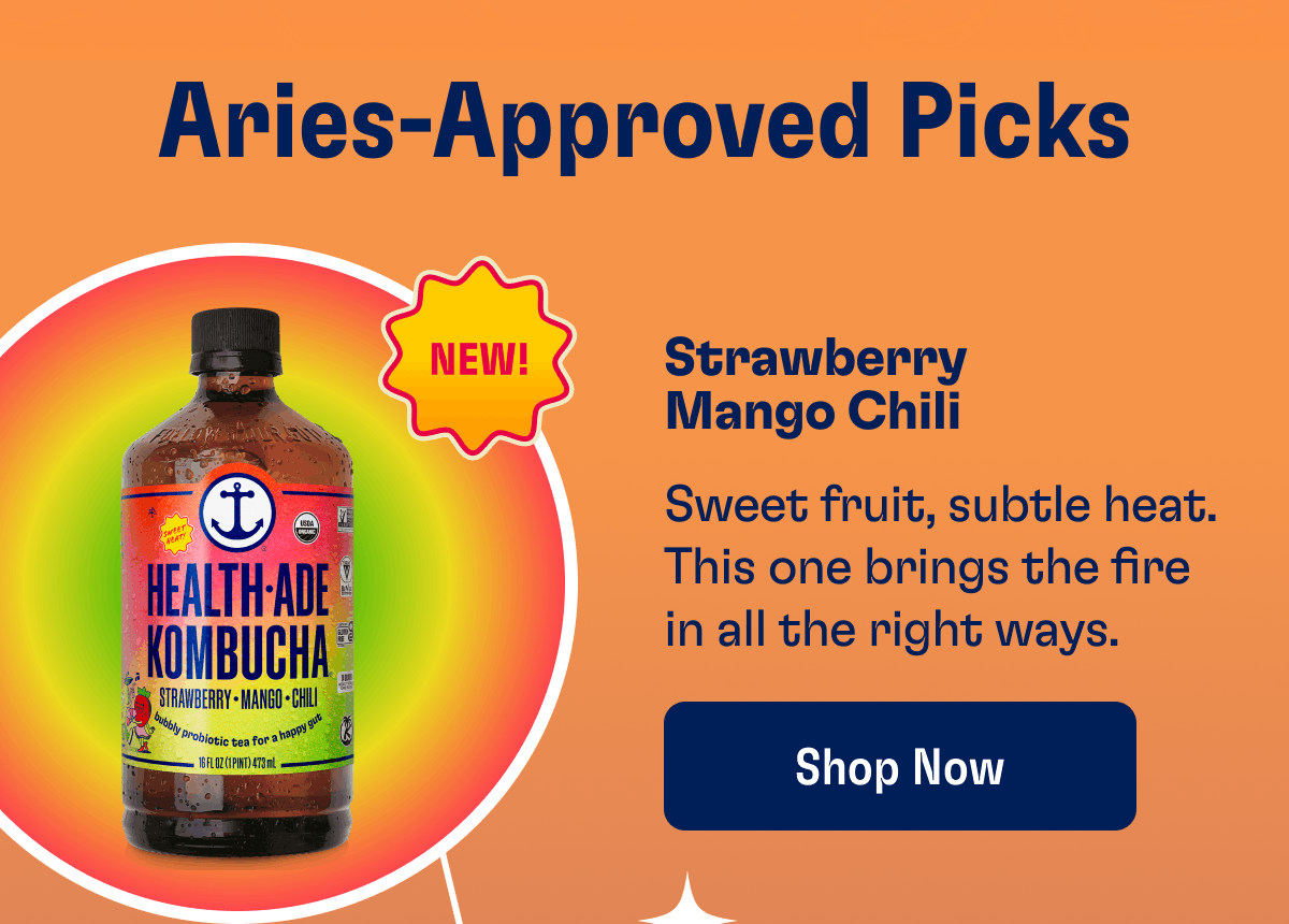 Aries-Approved Picks | Strawberry Mango Chili | Sweet fruit, subtle heat. This one brings the fire in all the right ways. | Shop Now