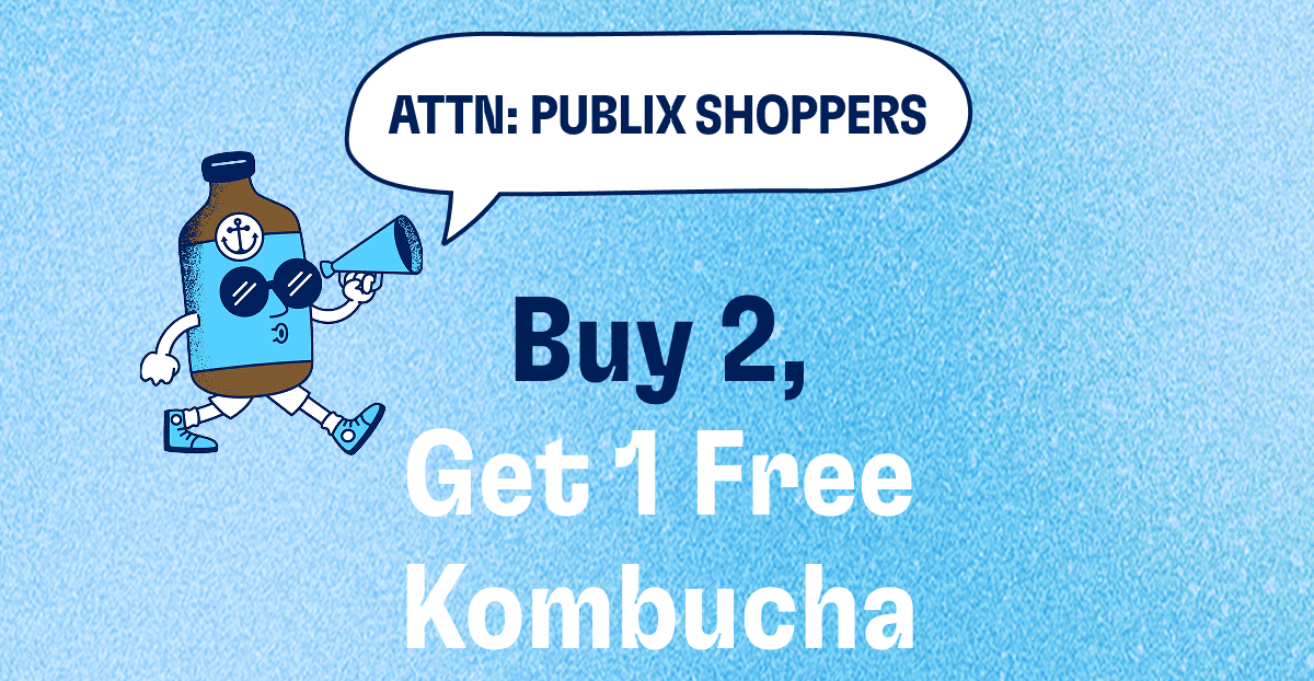 ATTN: Publix Shoppers | Buy 2, Get 1 Free Kombucha