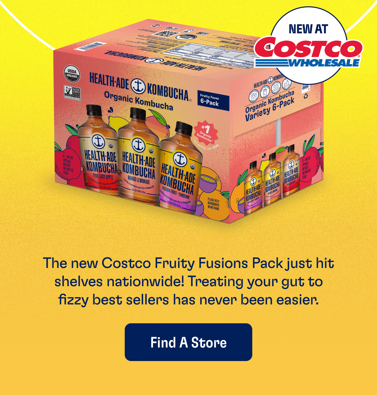 New At Costco Wholesale | The new Costco Fruity Fusions Pack just hit shelves nationwide! Treating your gut to fizzy best sellers has never been easier. | Find a Store